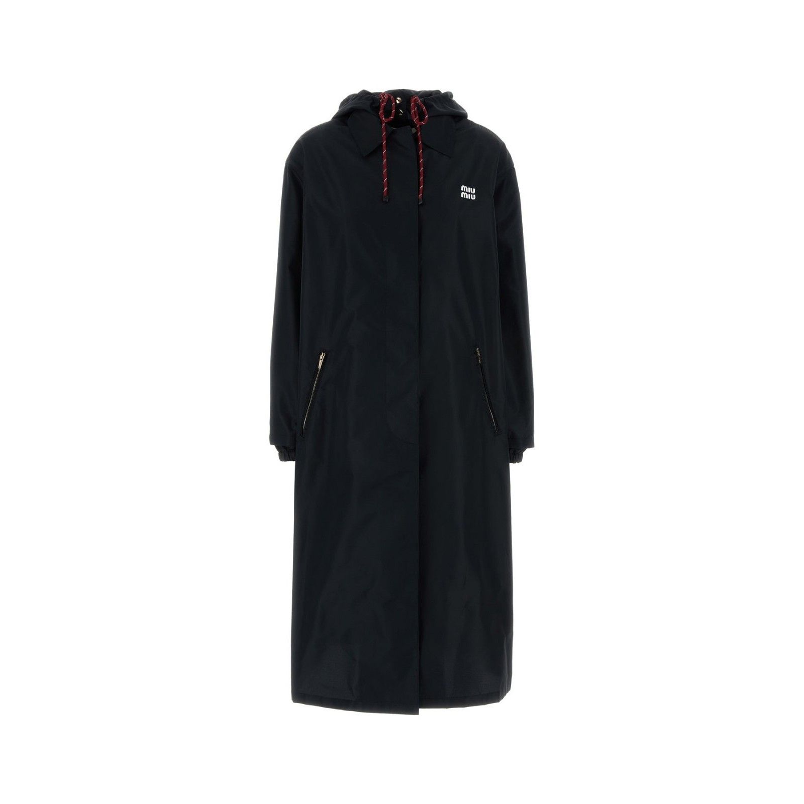 Miu Miu MIU MIU Midnight Blue Polyester Overcoat New & Authentic (Wo Size L / US 10 / IT 46 - 1 Thumbnail