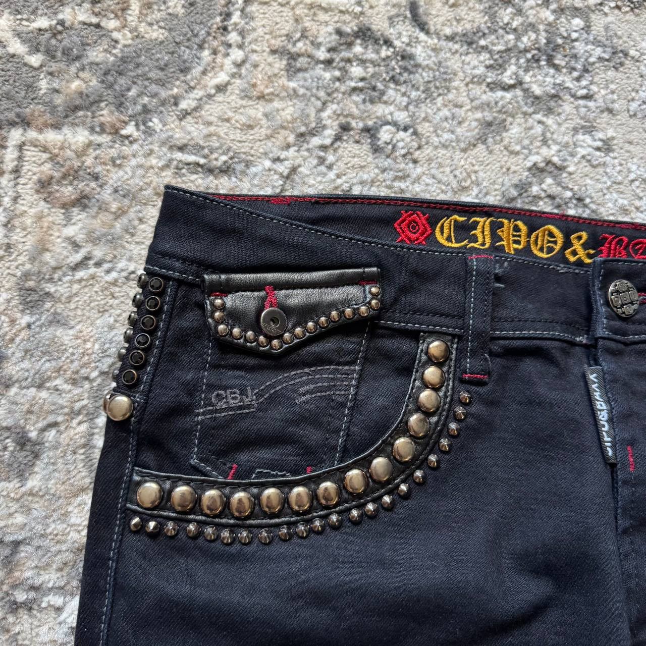 Affliction Affliction Cipo & Baxx Pinned Goth Punk Alternative Jeans Size US 34 / EU 50 - 7 Thumbnail