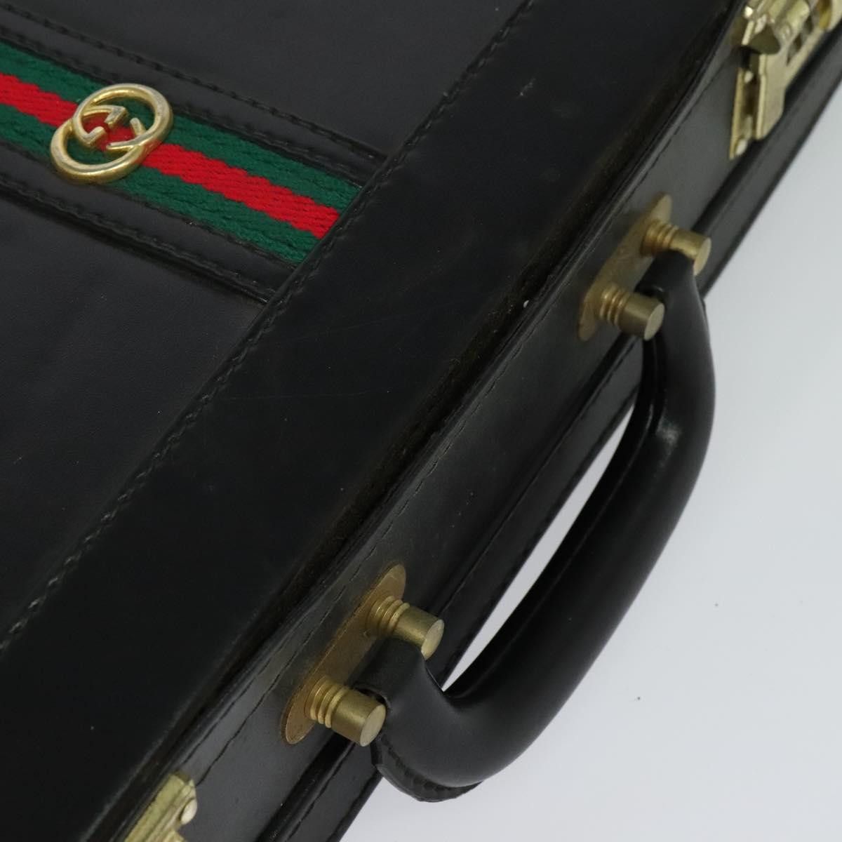 Gucci GUCCI Web Sherry Line Attache Case Hand Bag Leather Red Size ONE SIZE - 9 Thumbnail