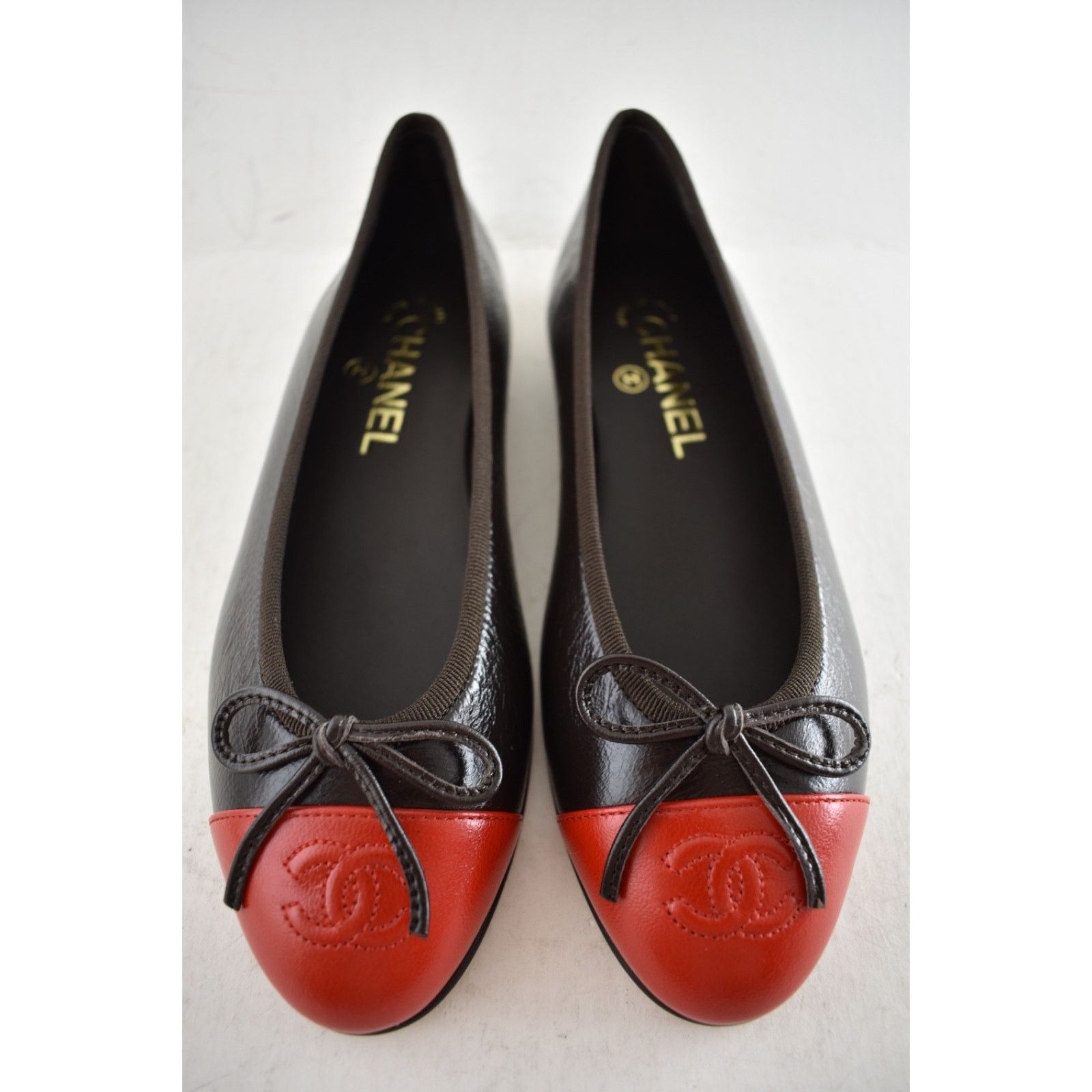 Chanel 26S Red Leather CC Logo Classic Ballet Ballerina Flat 36 Size US 6 / IT 36 - 15 Thumbnail