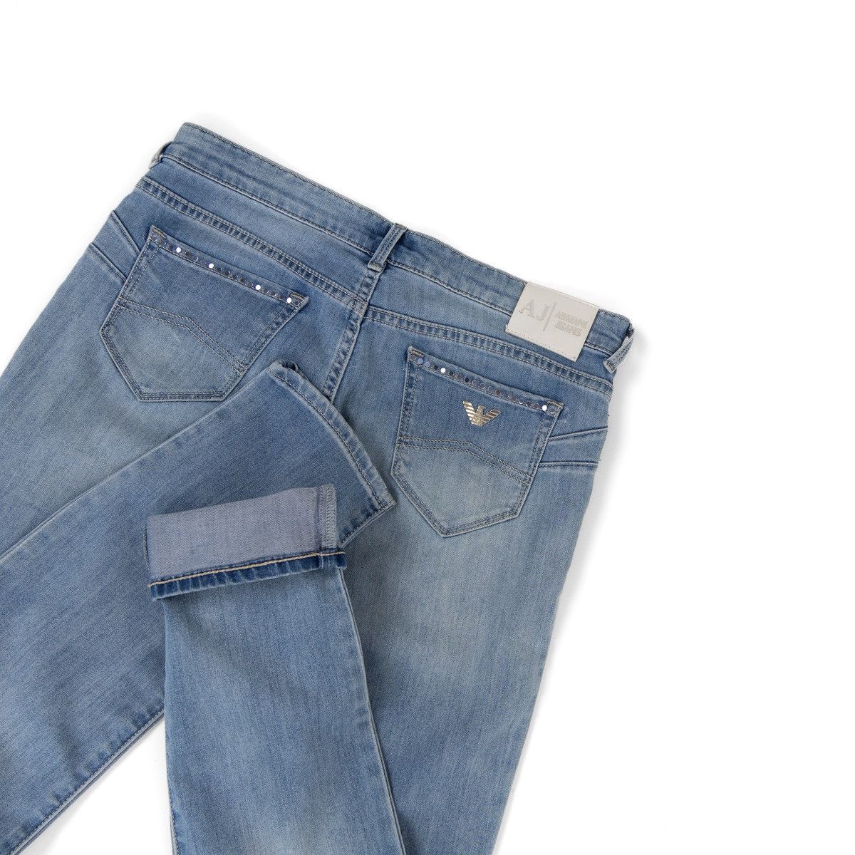 Armani Armani Jeans Lily Push Up Womens Blue Stretch Denim Skinny Size 28" / US 6 / IT 42 - 4 Thumbnail