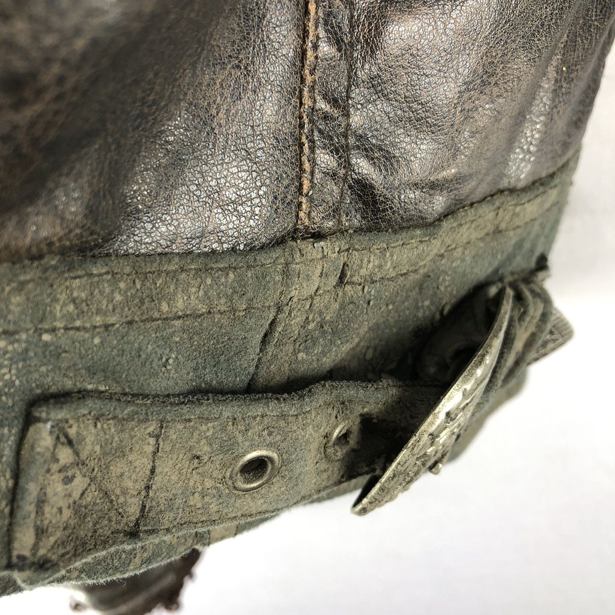 Leather Vintage 90's Motorcycle Leather Jacket by Jam's Gold Size US L / EU 52-54 / 3 - 13 Thumbnail