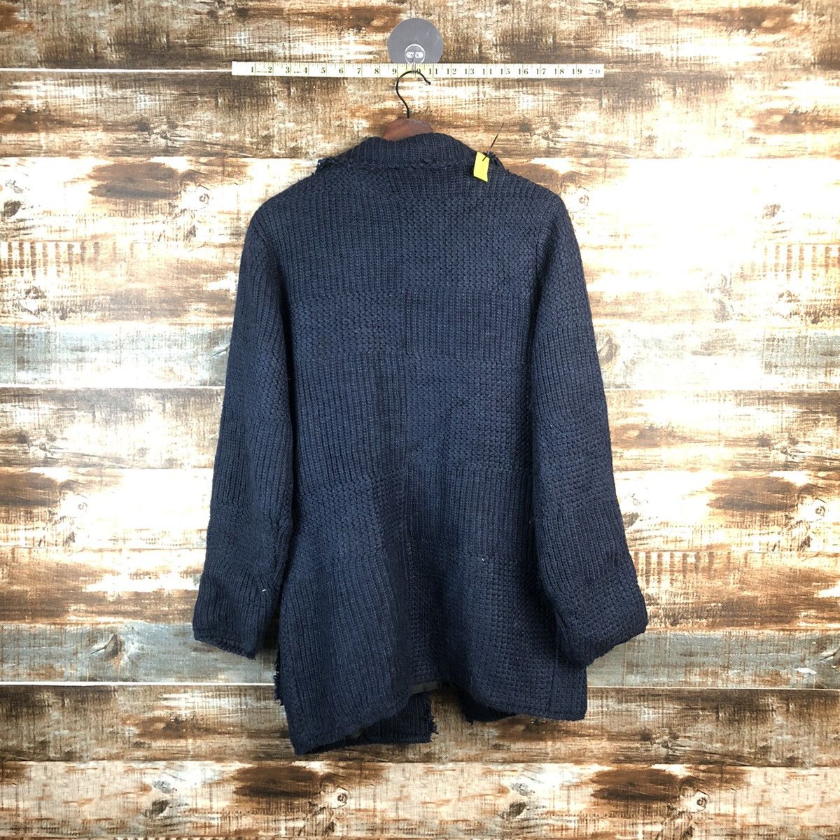 Vintage DL Japan Dark Blue ripped Cardigan Knitwear #C527 Size US M / EU 48-50 / 2 - 10 Thumbnail