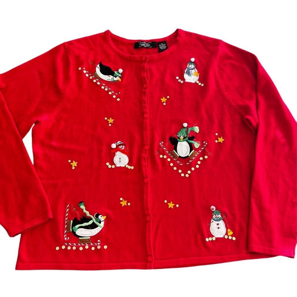 Vintage Crystal Kobe Ugly Christmas sweater size XL Size XL / US 12-14 / IT 48-50 - 1 Thumbnail