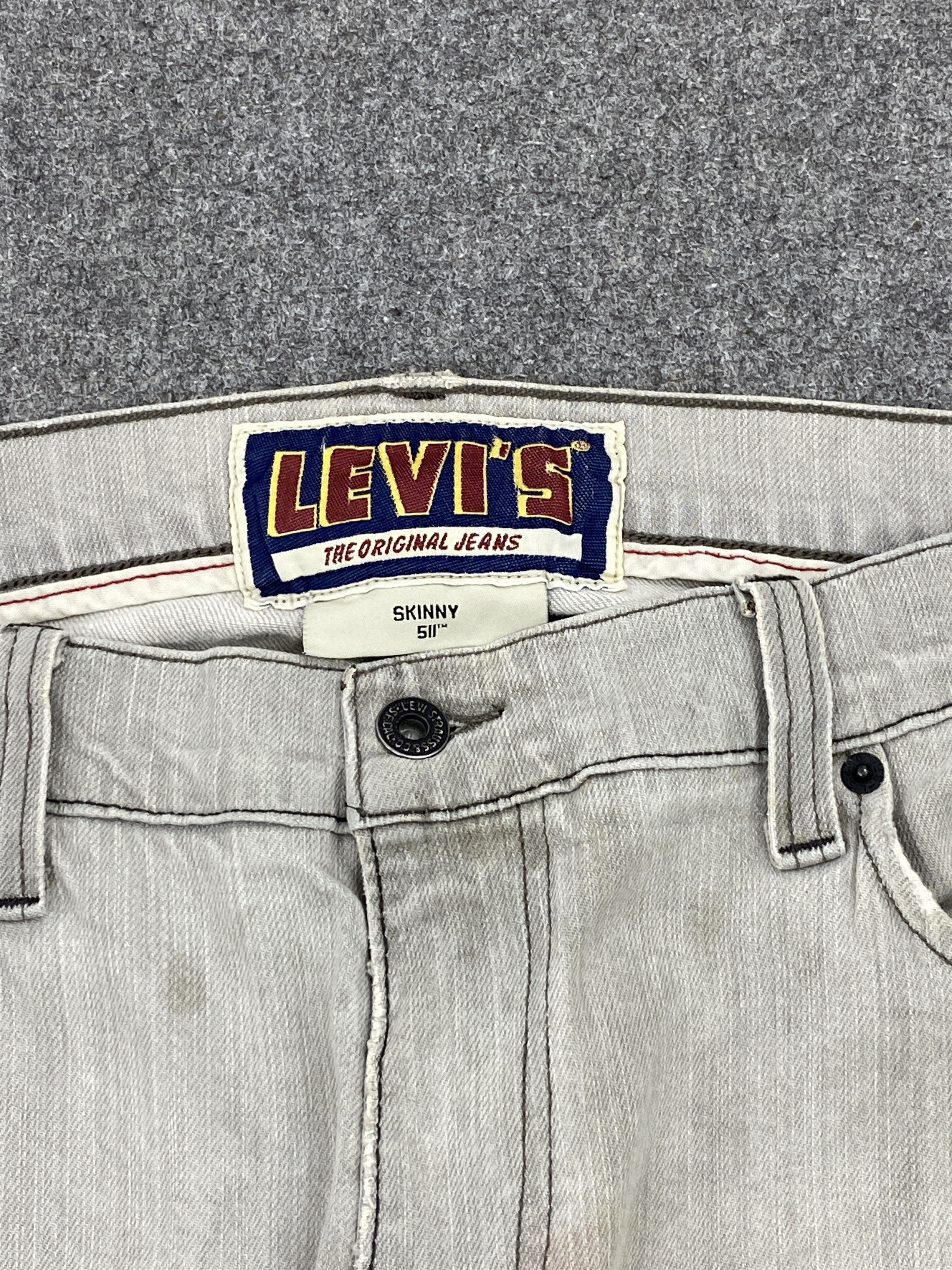 Levi's × Vintage Vintage Levis 511 Skinny Grey Jeans DP2342 Size US 34 / EU 50 - 9 Thumbnail