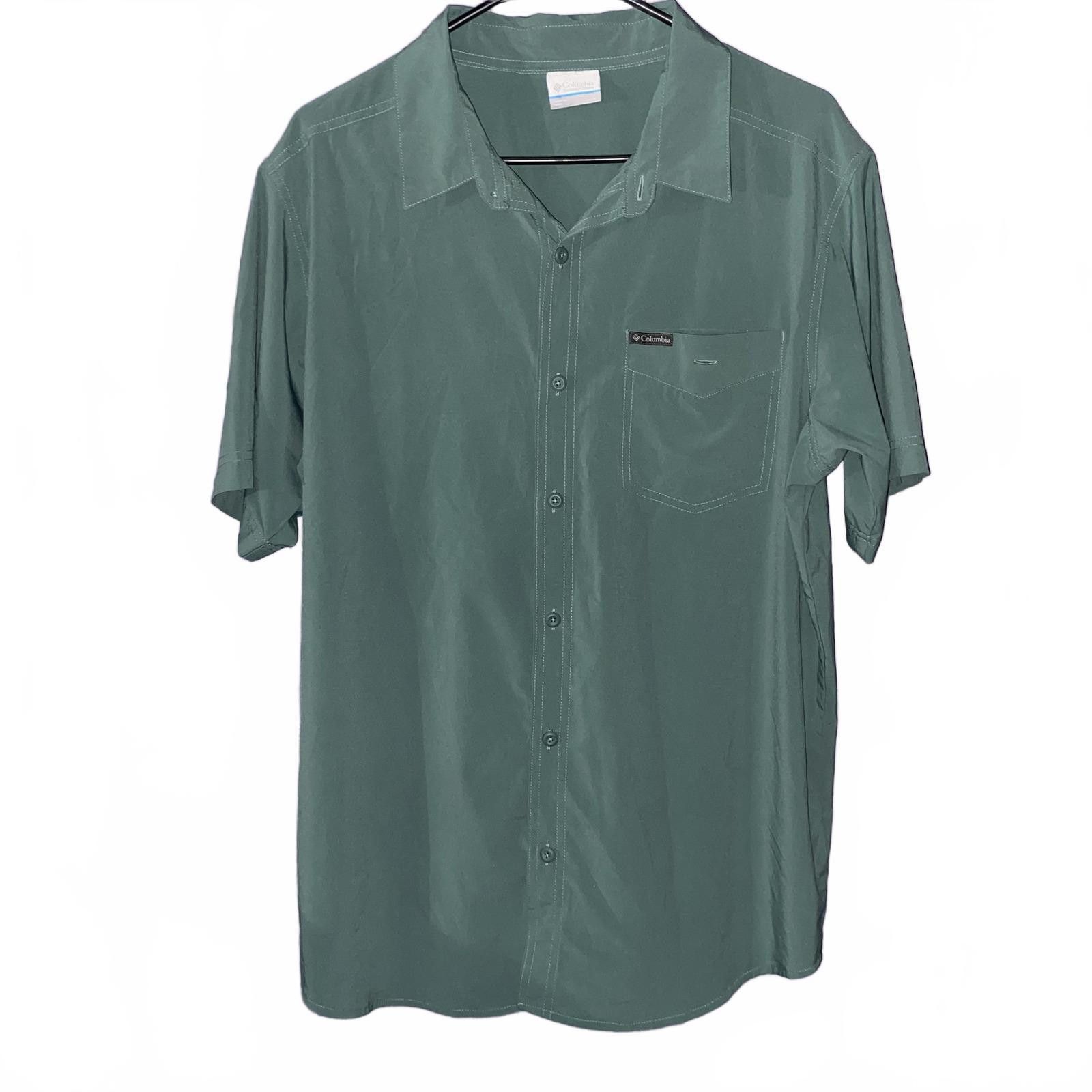 Columbia Columbia L Men Green Button Up Shirt Y2K Nylon Outdoor Top Size US L / EU 52-54 / 3 - 1 Thumbnail