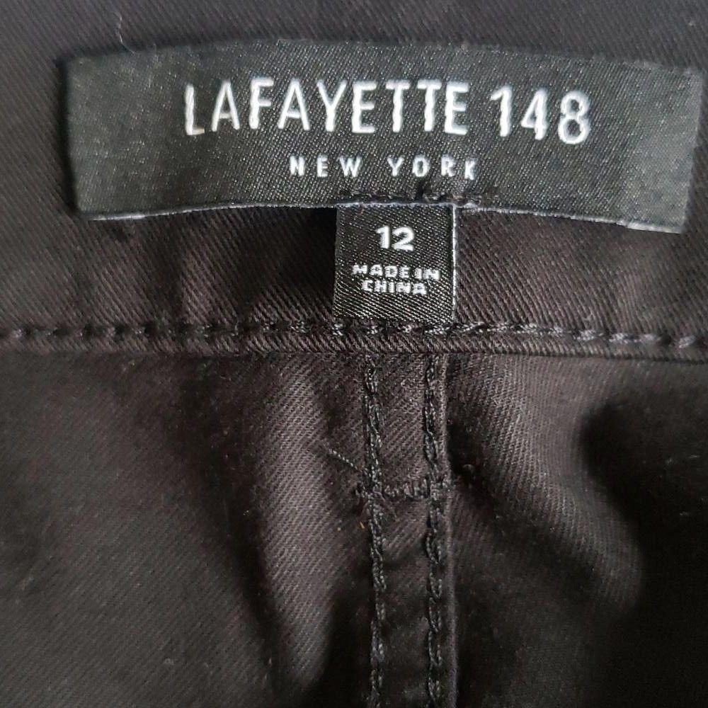 Designer CT701 Lafayette 148 Ladies Black Straight Leg Pant 12 Size 34" / US 12 / IT 48 - 5 Thumbnail