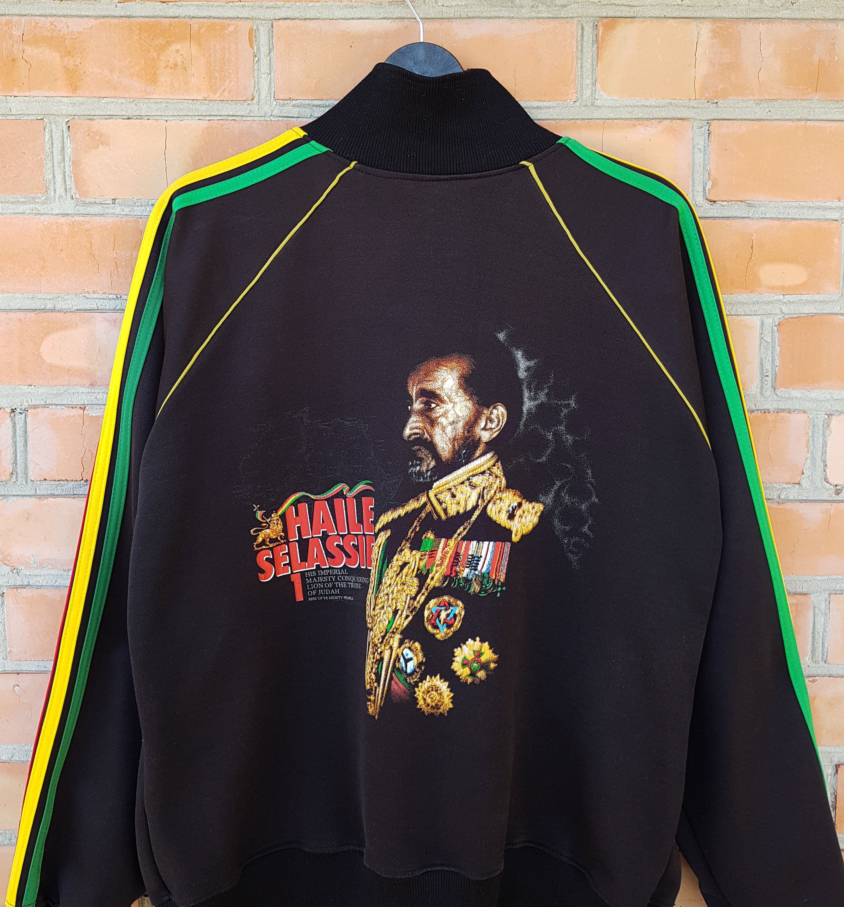 Vintage Haile Selassie Vintage Reggae Rastafari Zip Track Jacket L Size US L / EU 52-54 / 3 - 2 Thumbnail
