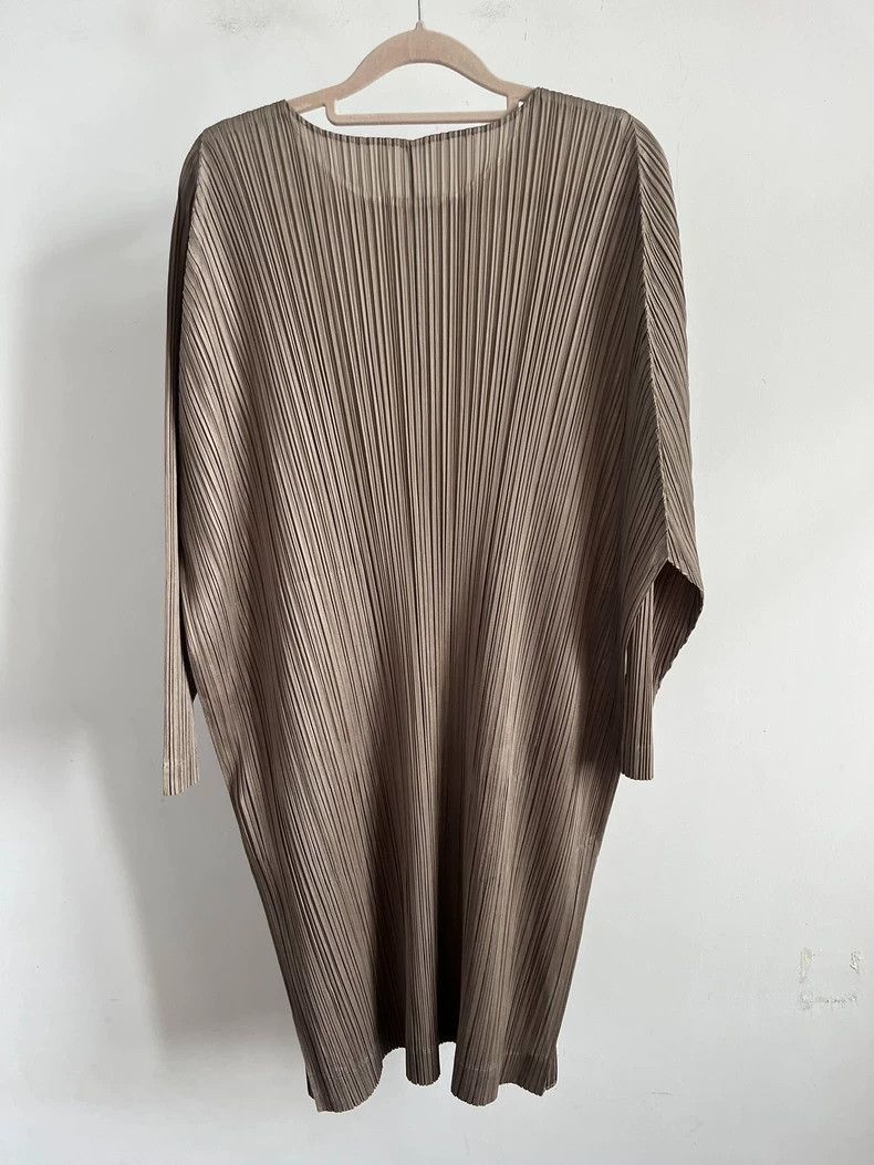 Issey Miyake Issey Miyake size:3 Brown pleated dress Size S / US 4 / IT 40 - 2 Thumbnail