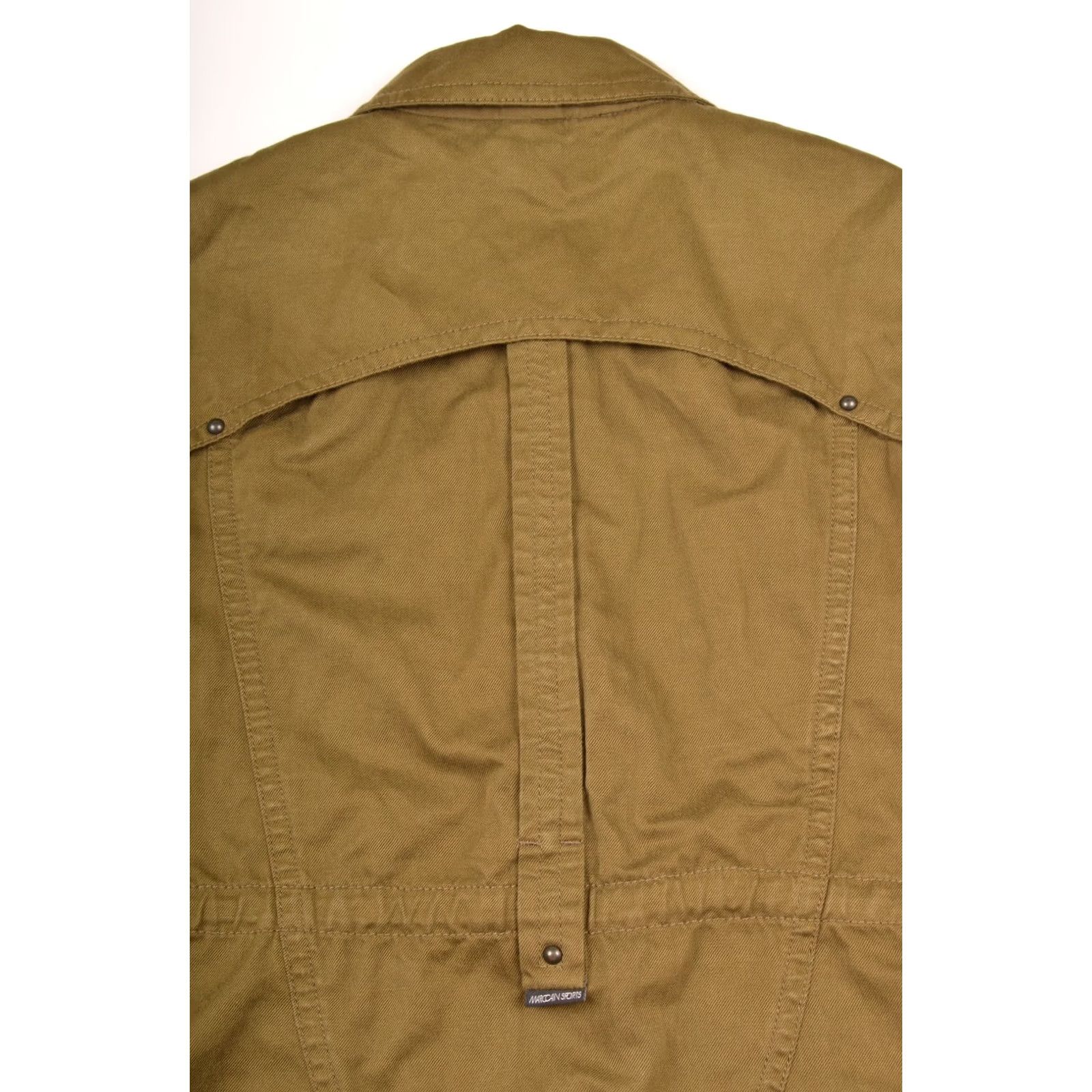 Marcs Marc Cain Designer Khaki Cotton Linen Parka Jacket KS 11.01 W27 Size N 4 Womens Coat Green 90s Style Size S / US 4 / IT 40 - 7 Thumbnail