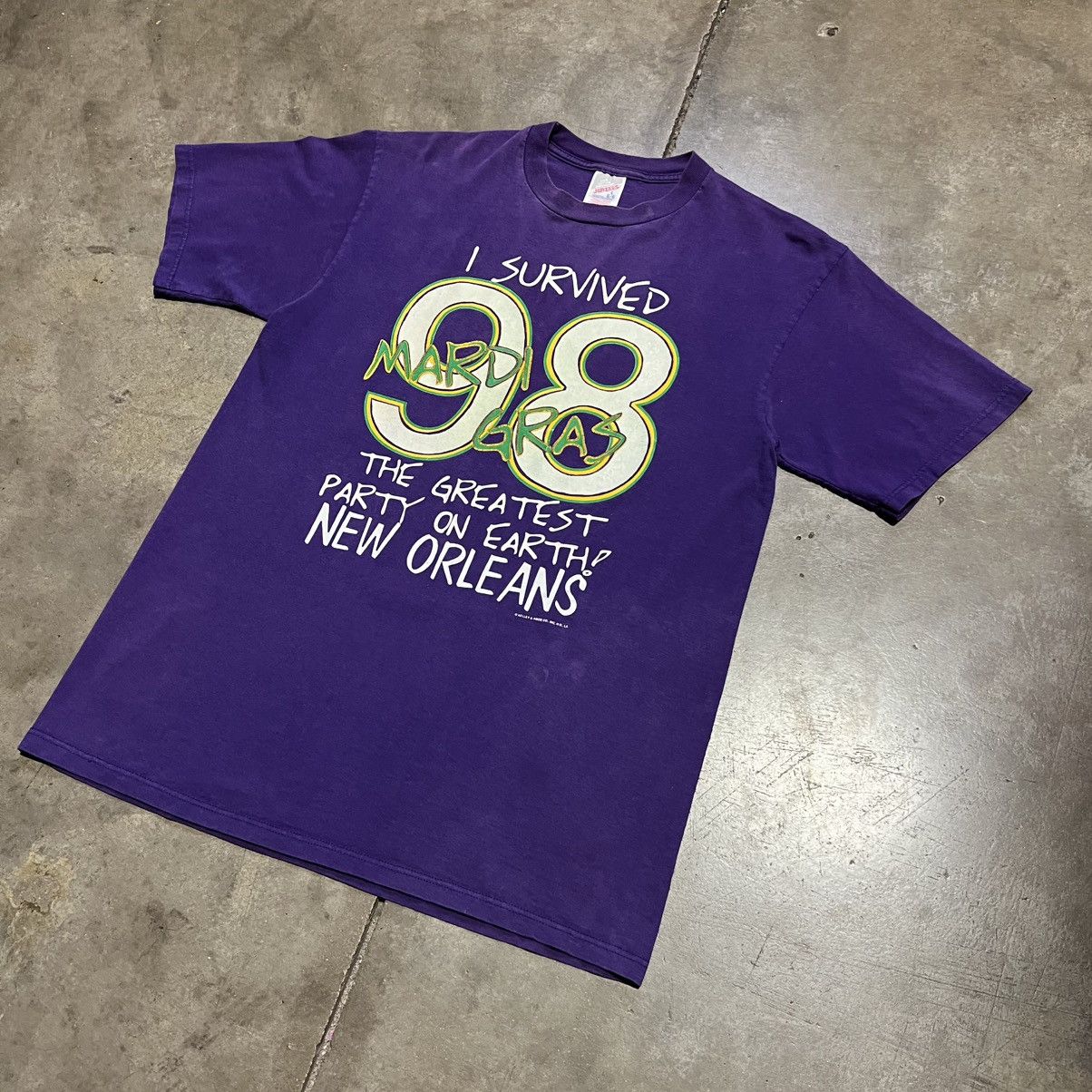 Vintage Vintage Mardi Gras New Orleans Tee 90s USA Adult Humor USA Size US L / EU 52-54 / 3 - 2 Thumbnail