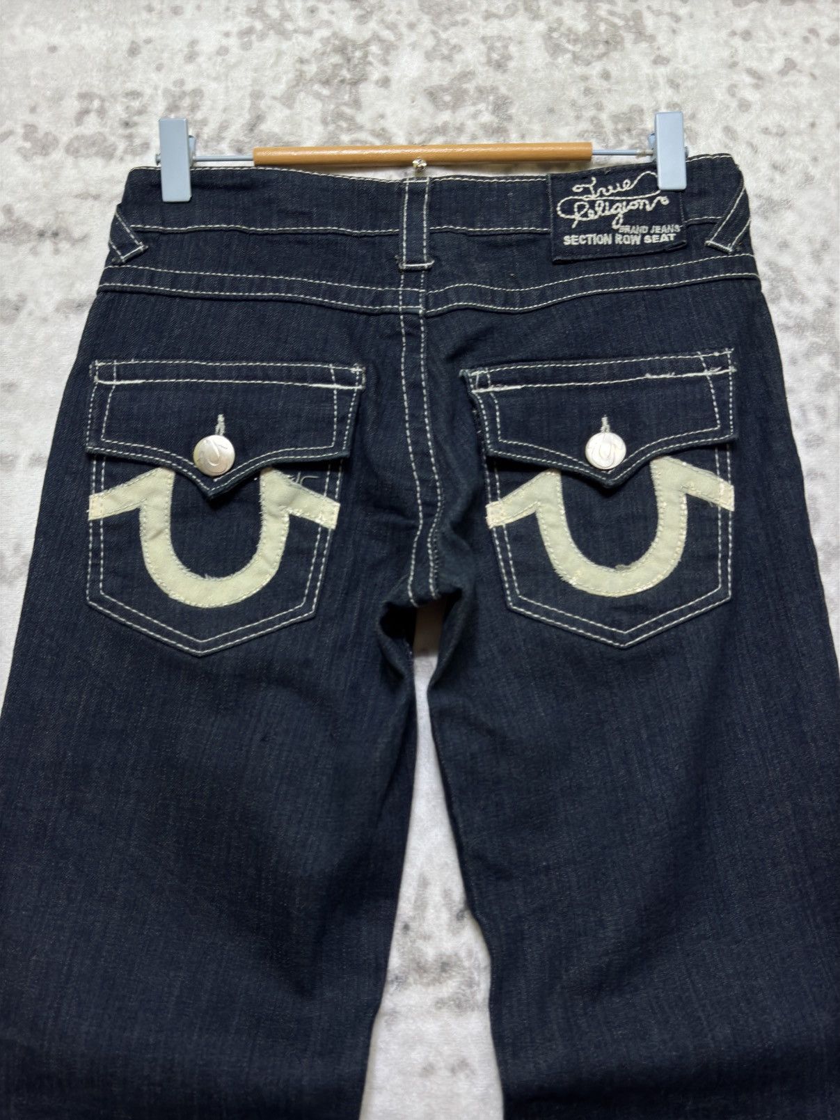 True Religion True Religion Bootcut Jeans White Patches Y2K Dark Wash Size US 29 - 7 Thumbnail