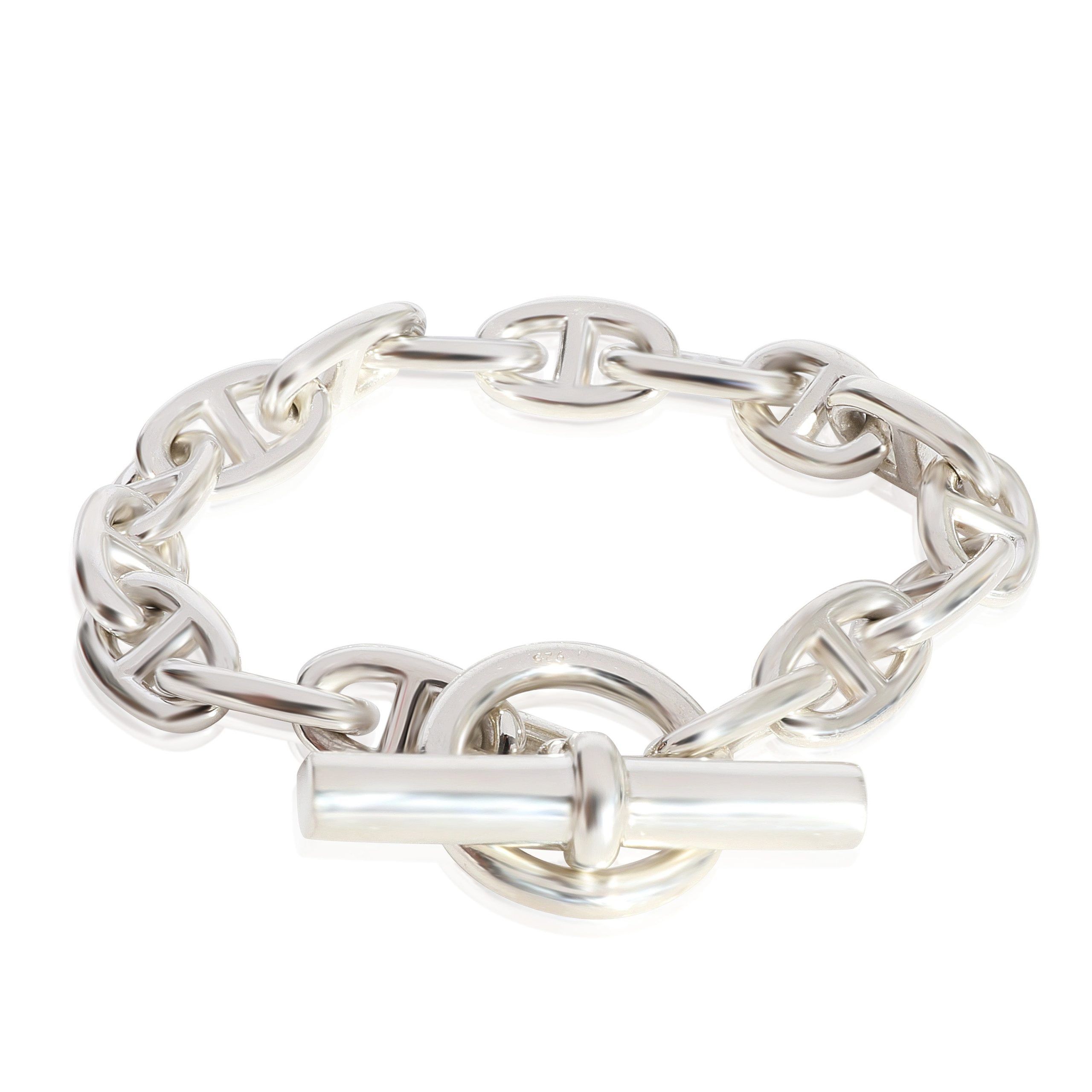 image of Hermes Chaine D'ancre Bracelet In 925 Sterling Silver, Women's