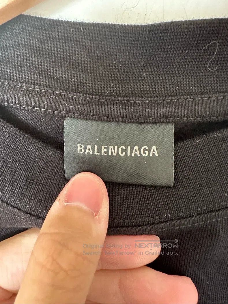 Balenciaga Balenciaga Black embroidery letter short-sleeve Size US S / EU 44-46 / 1 - 3 Thumbnail