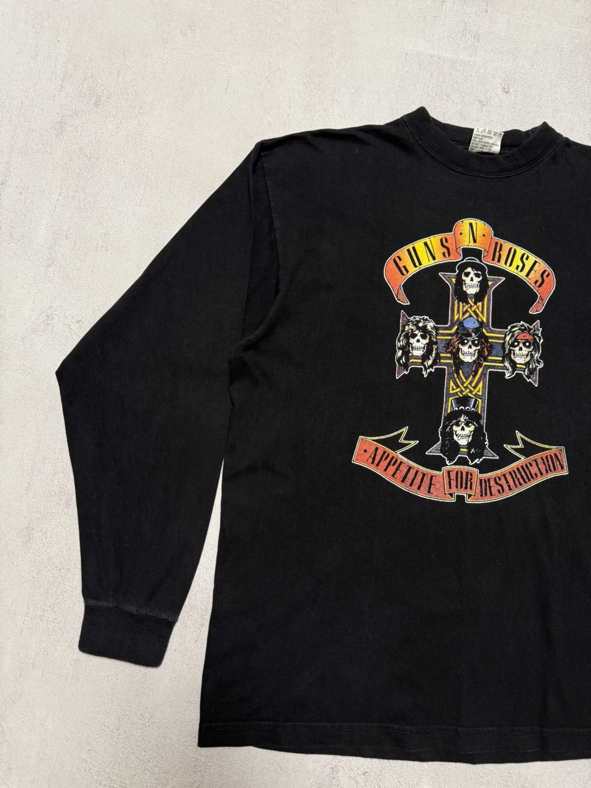 Band Tees Vintage Guns N Roses Long Sleeve Appetite For Destruction Size US XL / EU 56 / 4 - 4 Thumbnail