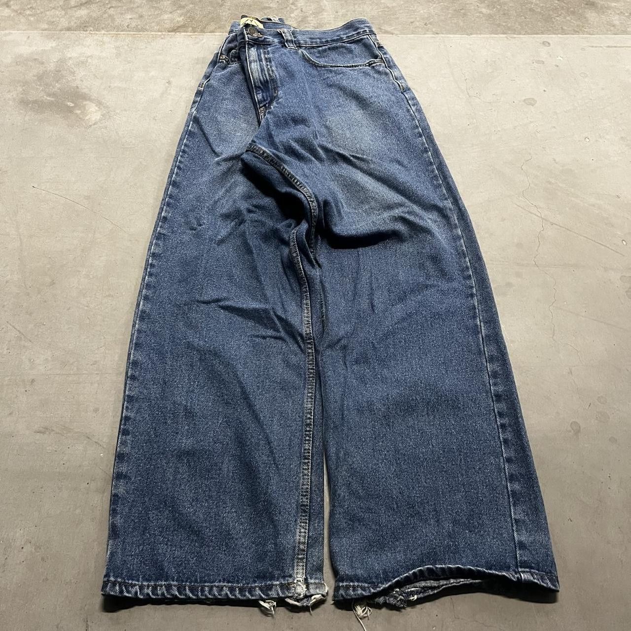 Japanese Brand × Vintage Vintage Y2K Super Baggy Wideleg Medium Wash Denim Jeans! Size US 38 / EU 54 - 3 Thumbnail