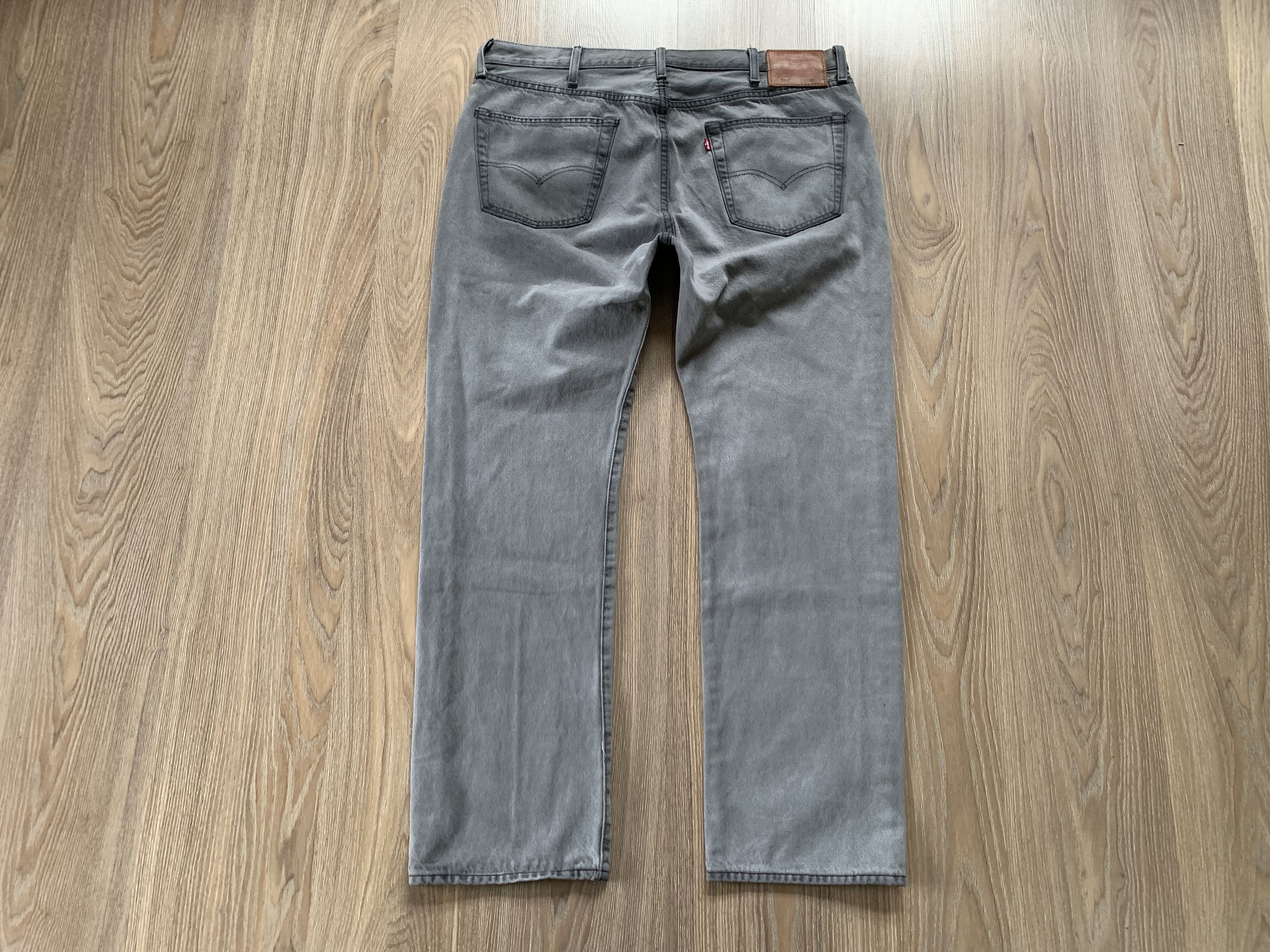 Levi's Levi's Premium 501 Gray Light Wax Button Fly Jeans Size US 38 / EU 54 - 3 Thumbnail