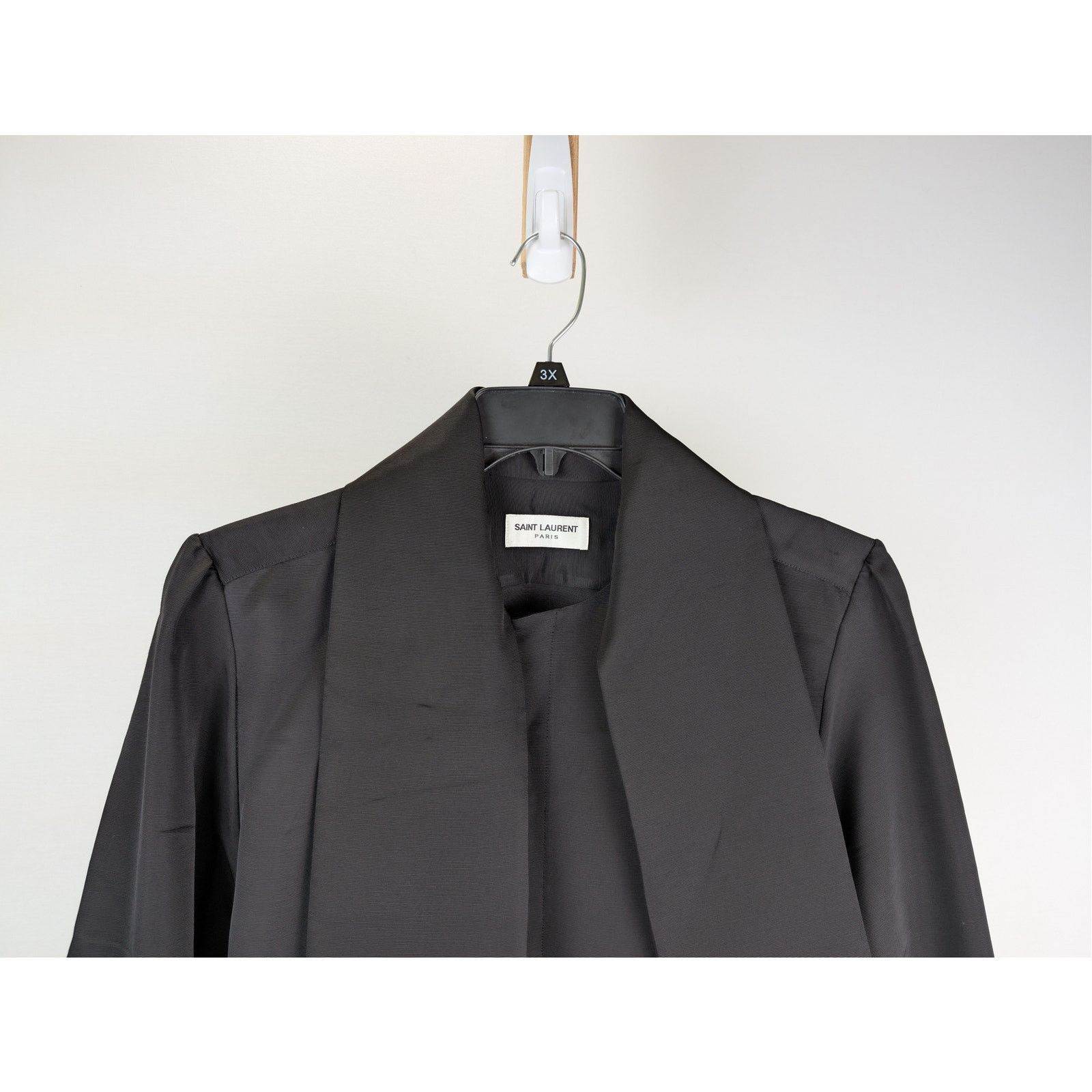 Saint Laurent Paris o1rshd1 Lavallière-Neck blouse Shirt in Black Size US M / EU 48-50 / 2 - 3 Thumbnail