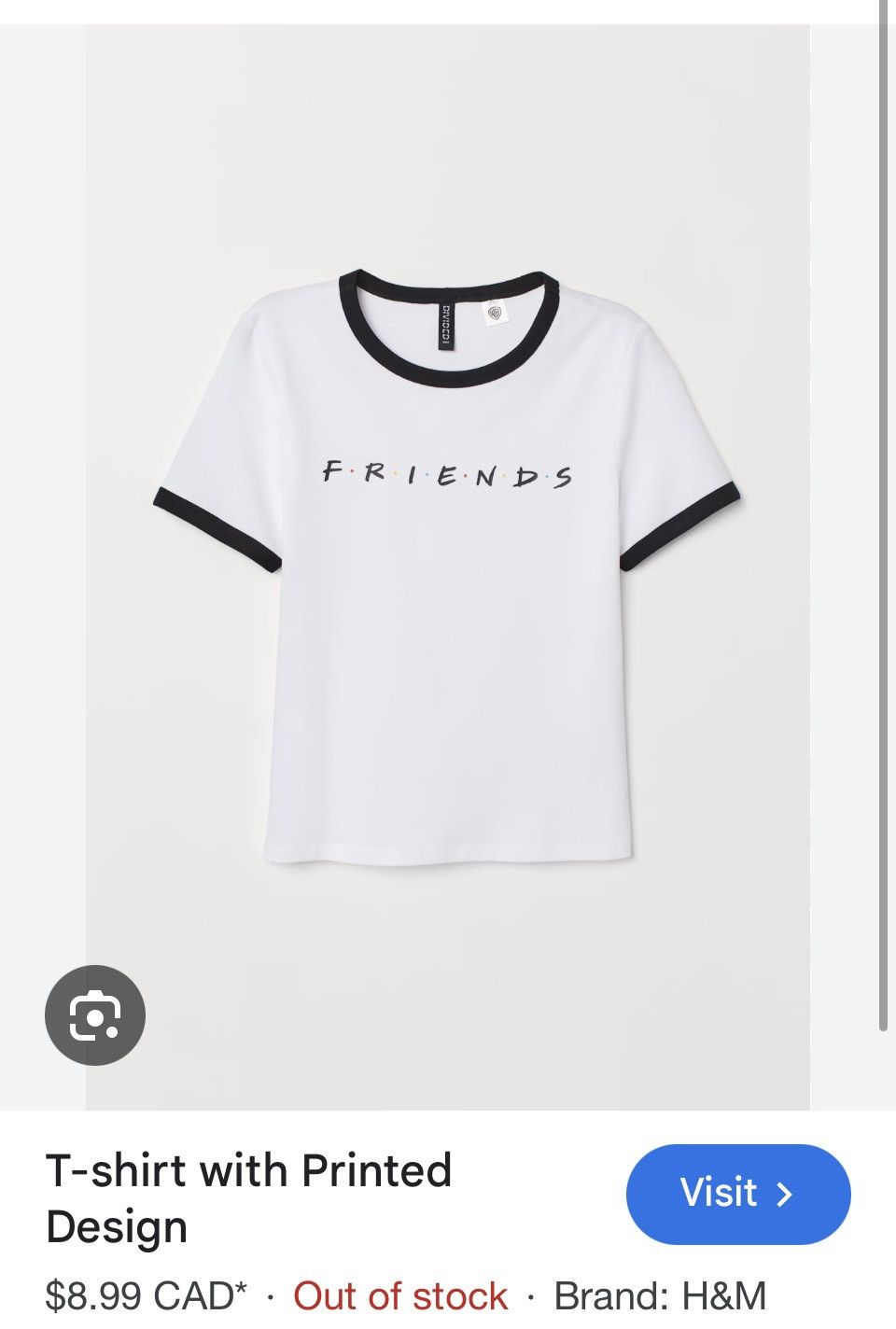 H&M × Warner Bros Limited Edition - Friends TV show T-Shirt White Small Size S / US 4 / IT 40 - 9 Thumbnail