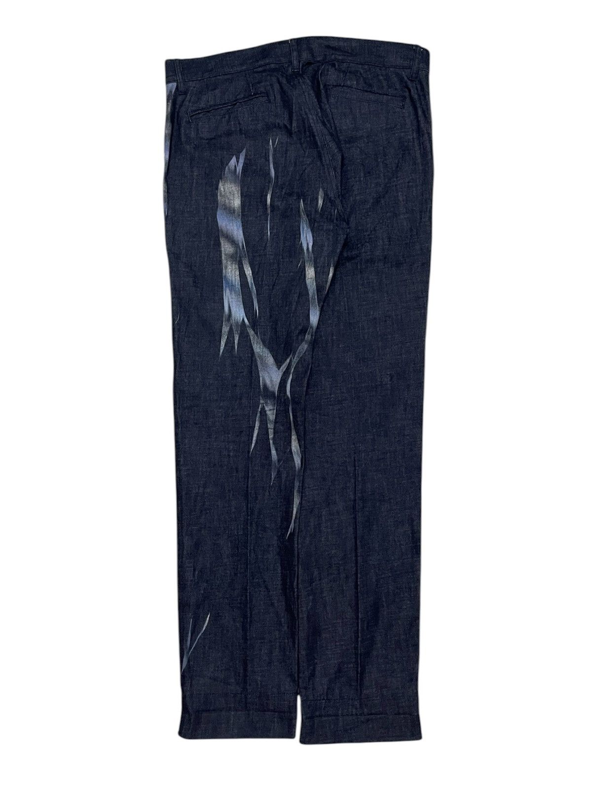 If Six Was Nine Japanese Addmake Abstract Painted Splash Art Jeans Size US 35 - 2 Thumbnail