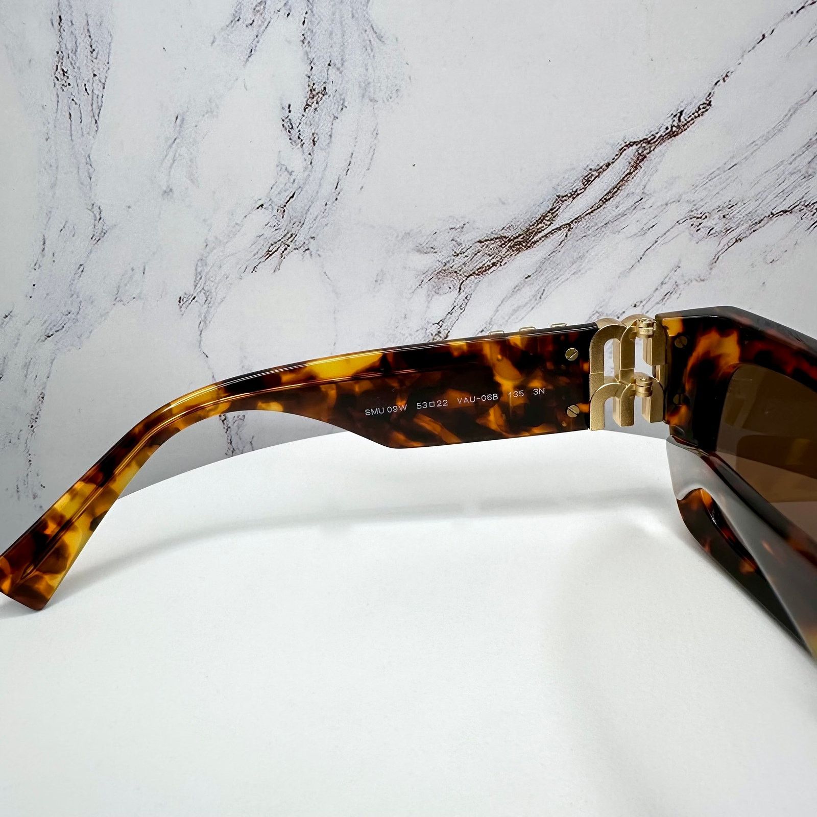 Miu Miu New MIU MIU Sunglasses Runway Glimpse Authentic Brown Square Size ONE SIZE - 10 Thumbnail