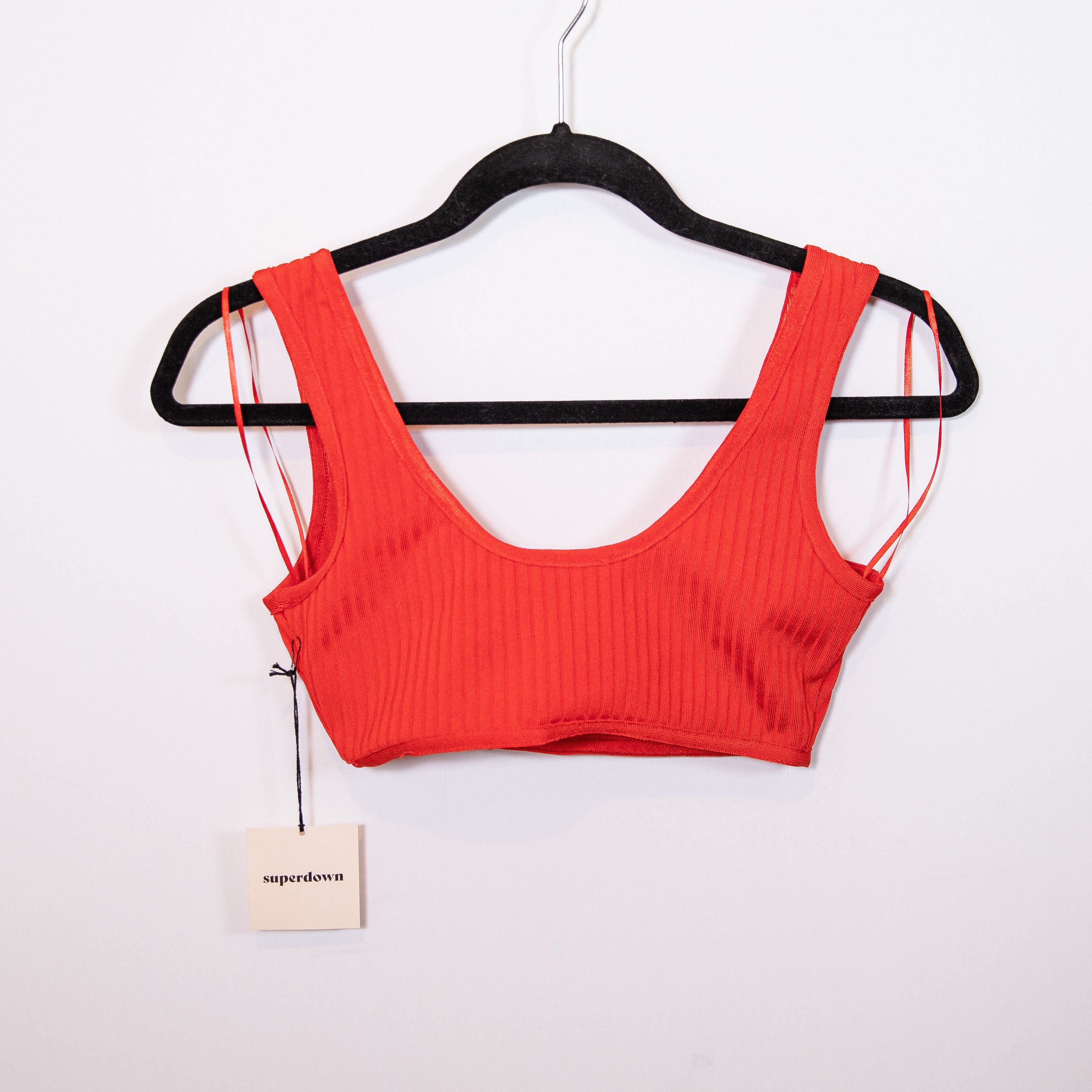 superdown NEW Superdown Akeela Ribbed Knit Stretch Scoop Size XS / US 0-2 / IT 36-38 - 3 Thumbnail