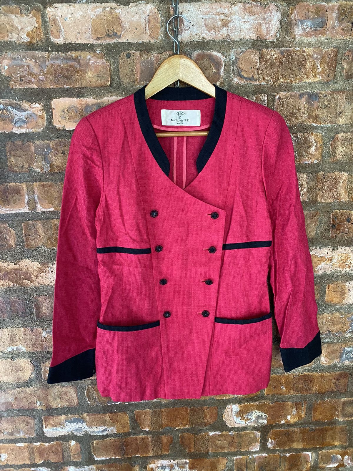 Karl Lagerfeld 1990s KARL LAGERFELD asymmetrical double breasted Size S / US 4 / IT 40 - 2 Thumbnail
