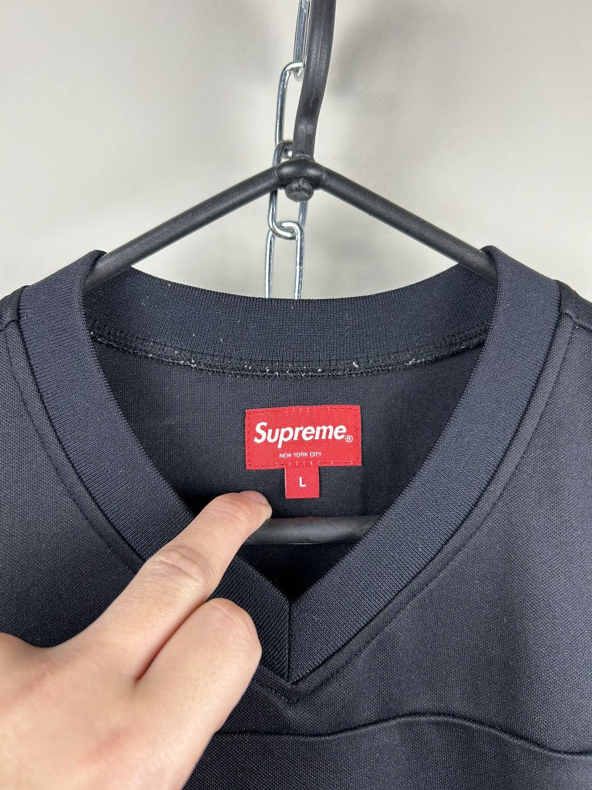 Supreme Supreme Business Hockey Jersey Black Long Sleeve Size US L / EU 52-54 / 3 - 3 Thumbnail