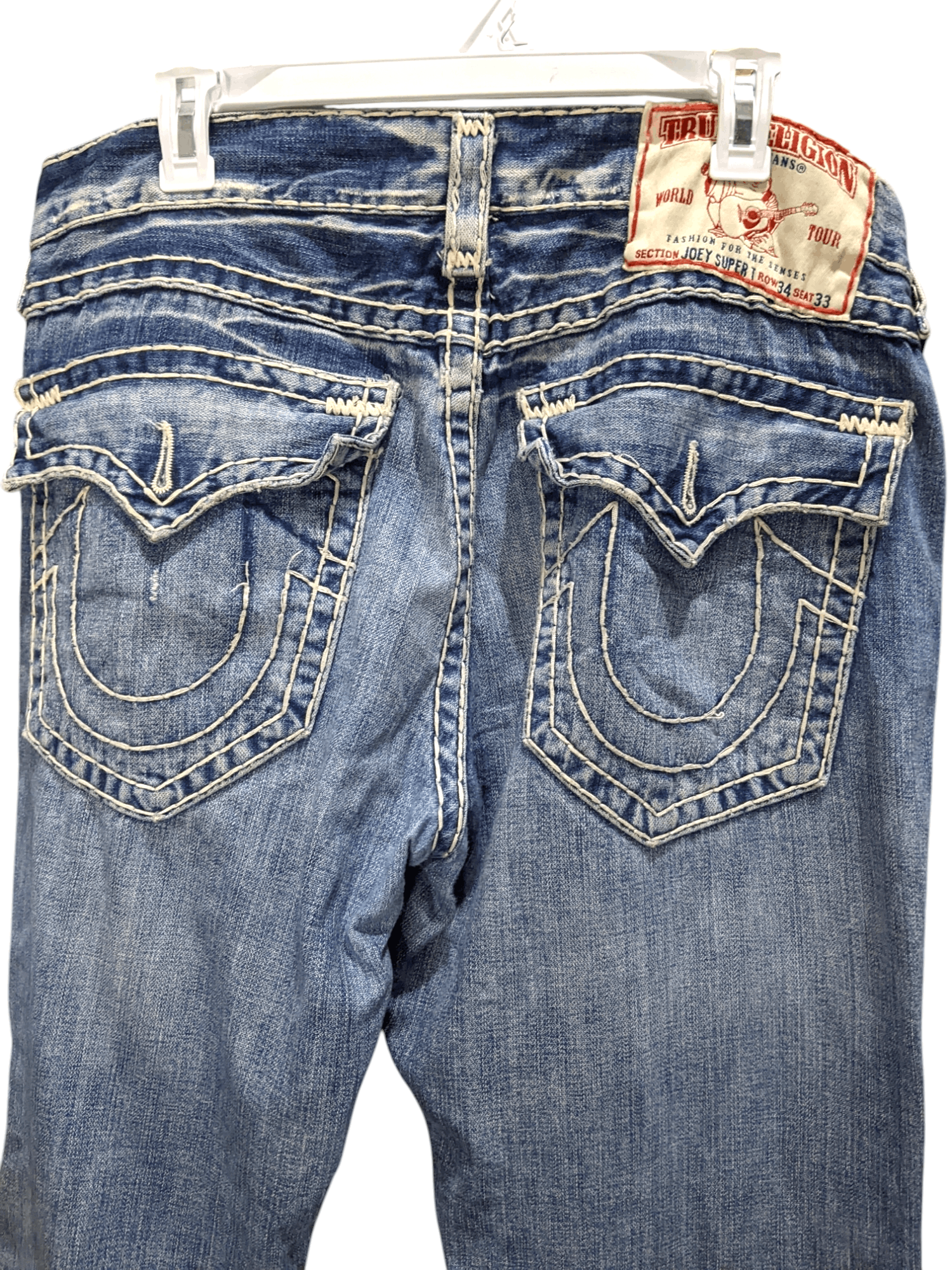True Religion Vintage Joey Super T Flare Jeans Size US 34 / EU 50 - 2 Thumbnail