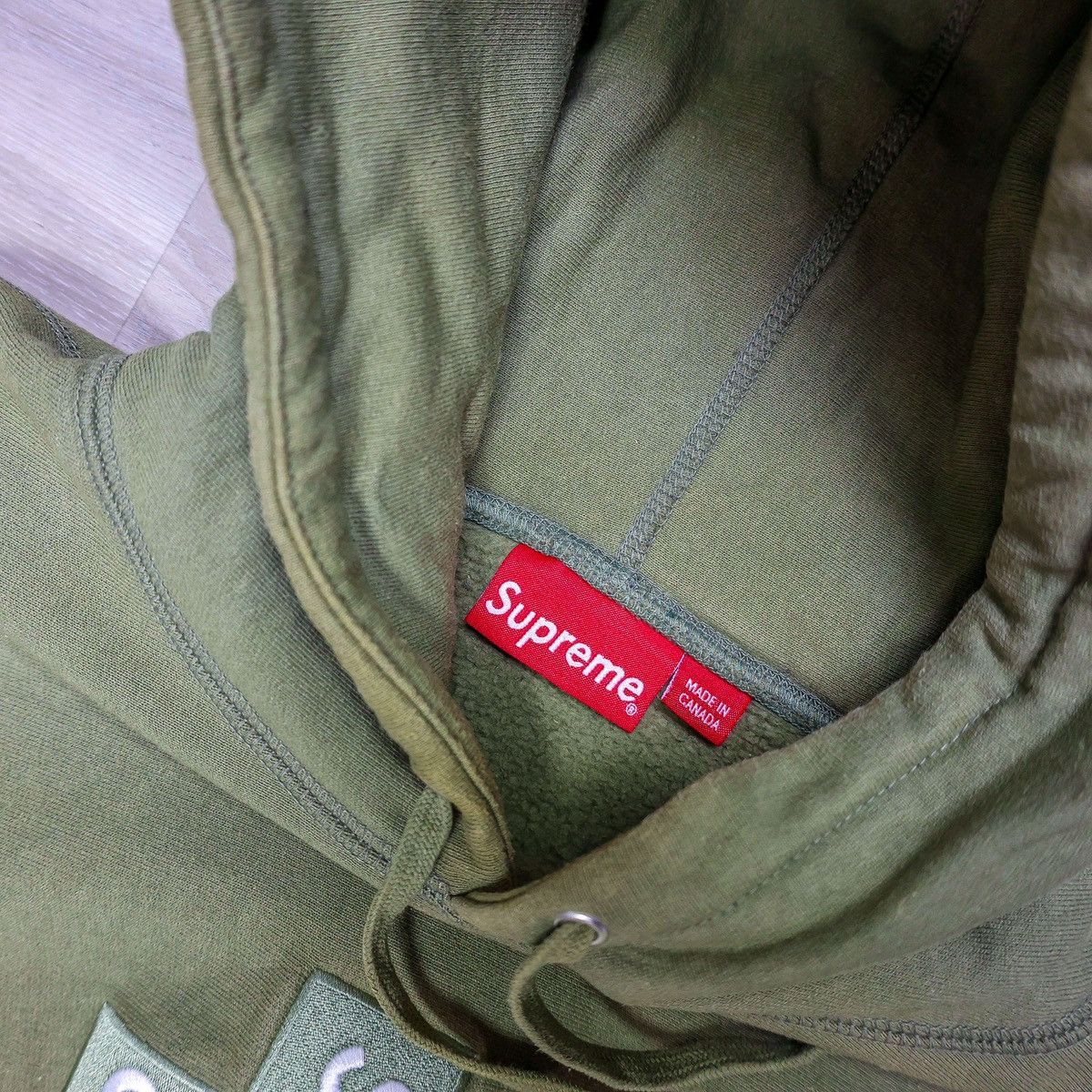 Supreme Supreme Cross Box Logo Hoodie FW20 Light Olive Size US L / EU 52-54 / 3 - 4 Thumbnail