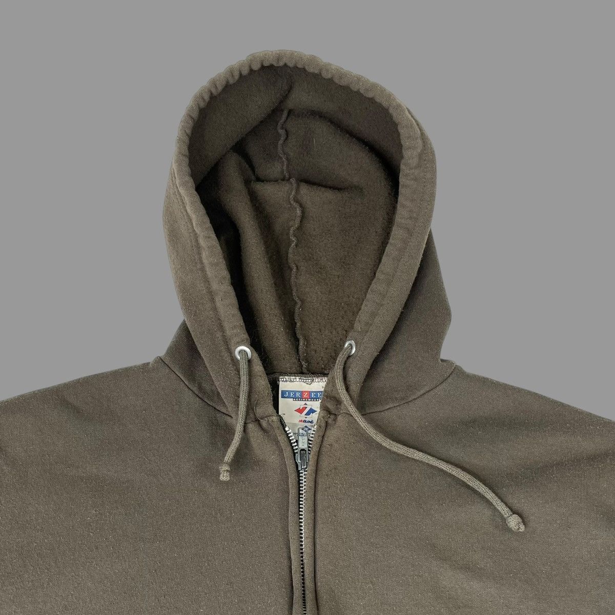 Vintage Vintage 90s blank zip up hoodie Size US XL / EU 56 / 4 - 4 Thumbnail