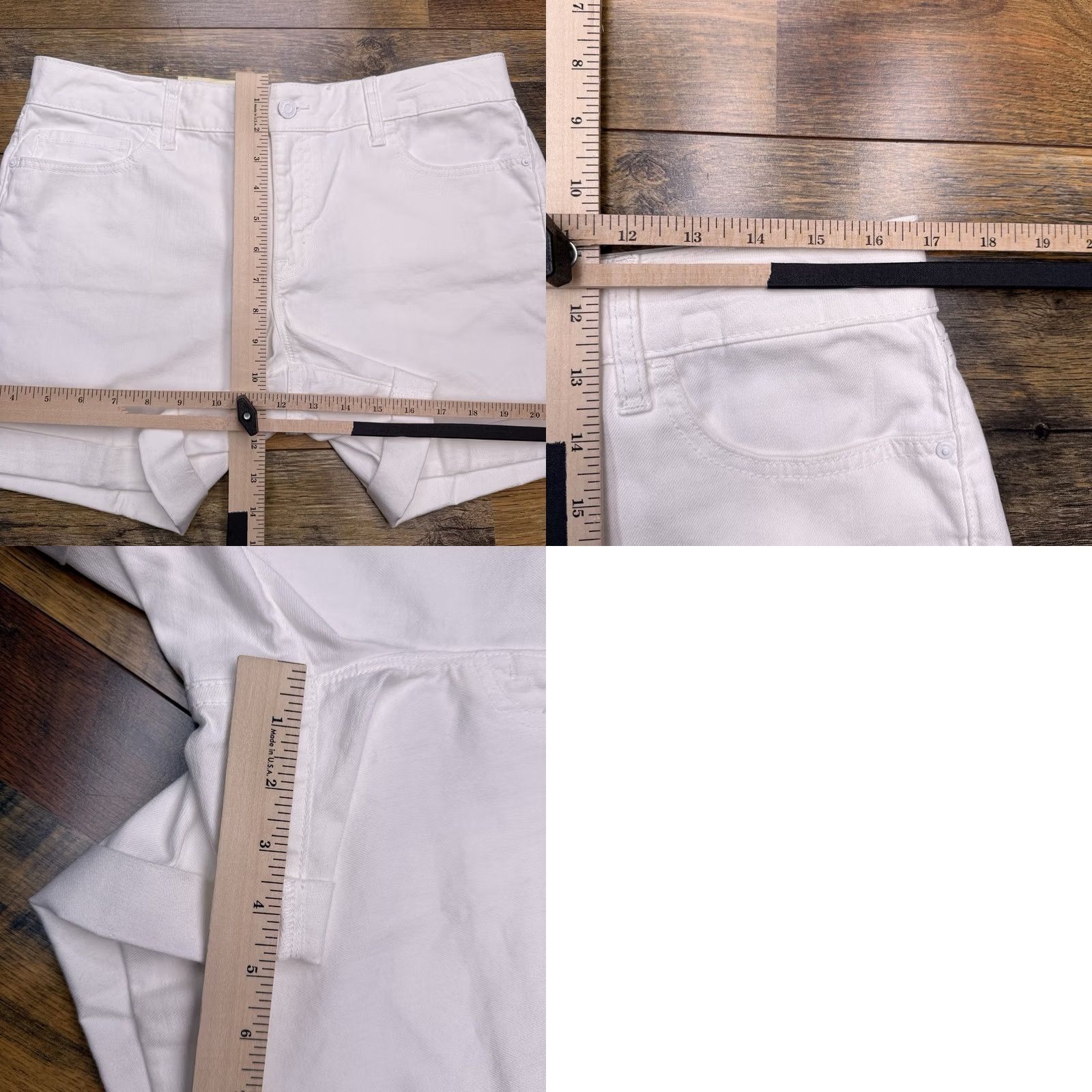 Tommy Hilfiger Tommy Hilfiger Denim Shorts Womens 10 White Mid Rise Cuffed New Size 32" / US 10 / IT 46 - 8 Thumbnail