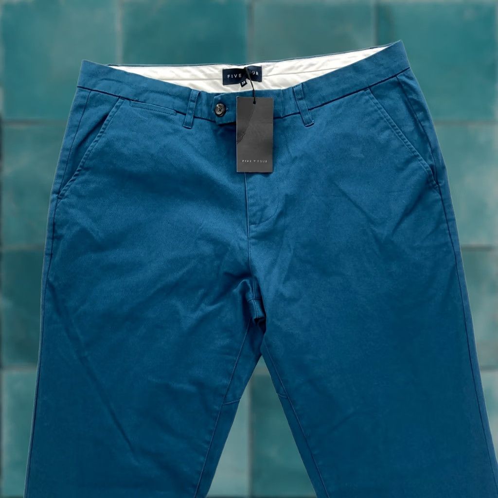 Vintage Five Four Pants Mens 36 Lake Blue Slim Straight Leg Chino Pant Stretch Fabric Size US 32 / EU 48 - 1 Thumbnail