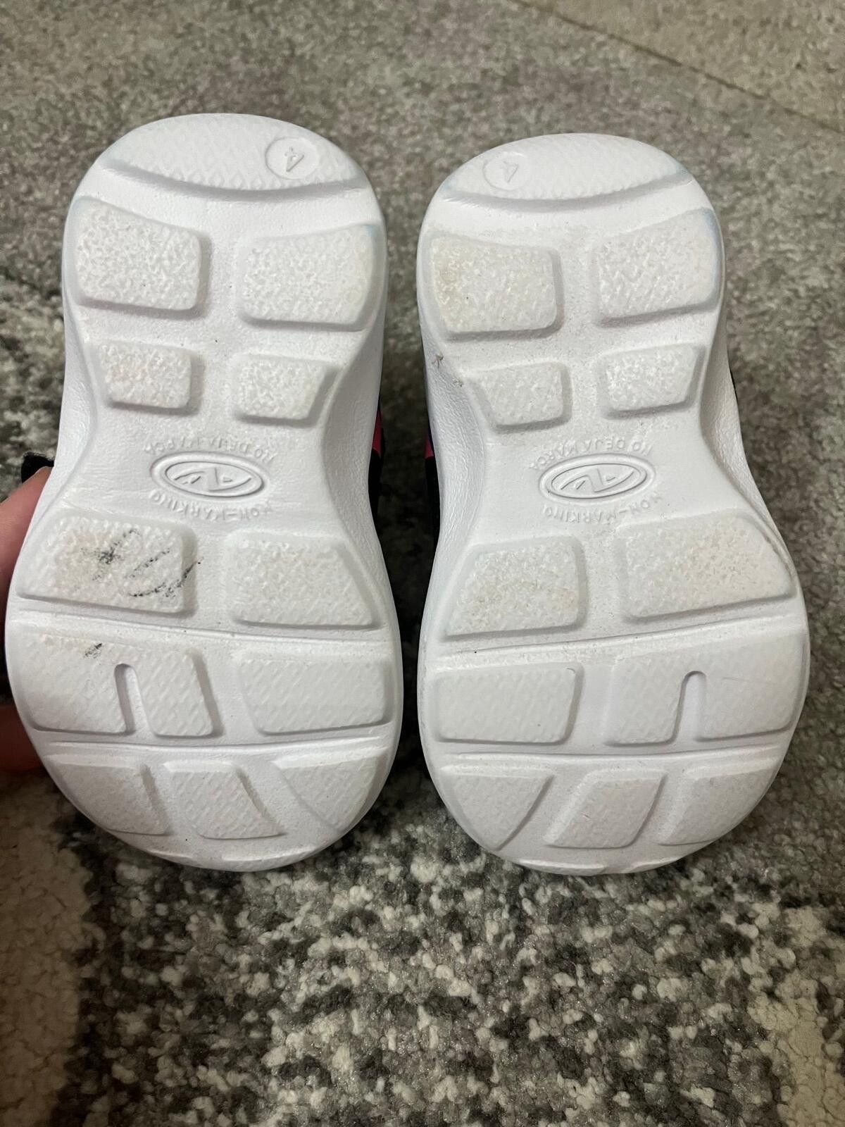 Athletic Works Toddler Size 4 Athletic Lightweight Sneakers Black Pink Size ONE SIZE - 5 Thumbnail