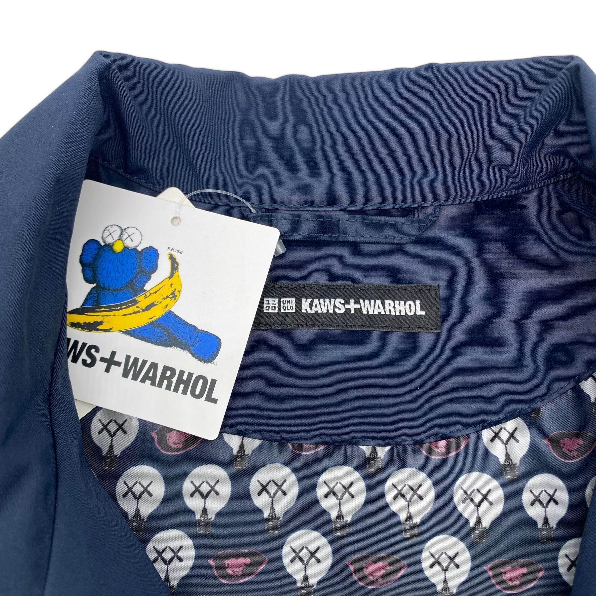 Andy Warhol × Japanese Brand × Kaws KAWS + Warhol Coach Jacket Navy Size US L / EU 52-54 / 3 - 3 Thumbnail