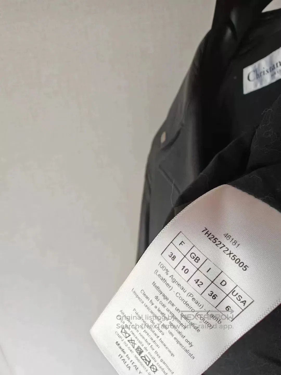 Dior Dior Leather Jacket. Size M / US 6-8 / IT 42-44 - 4 Thumbnail