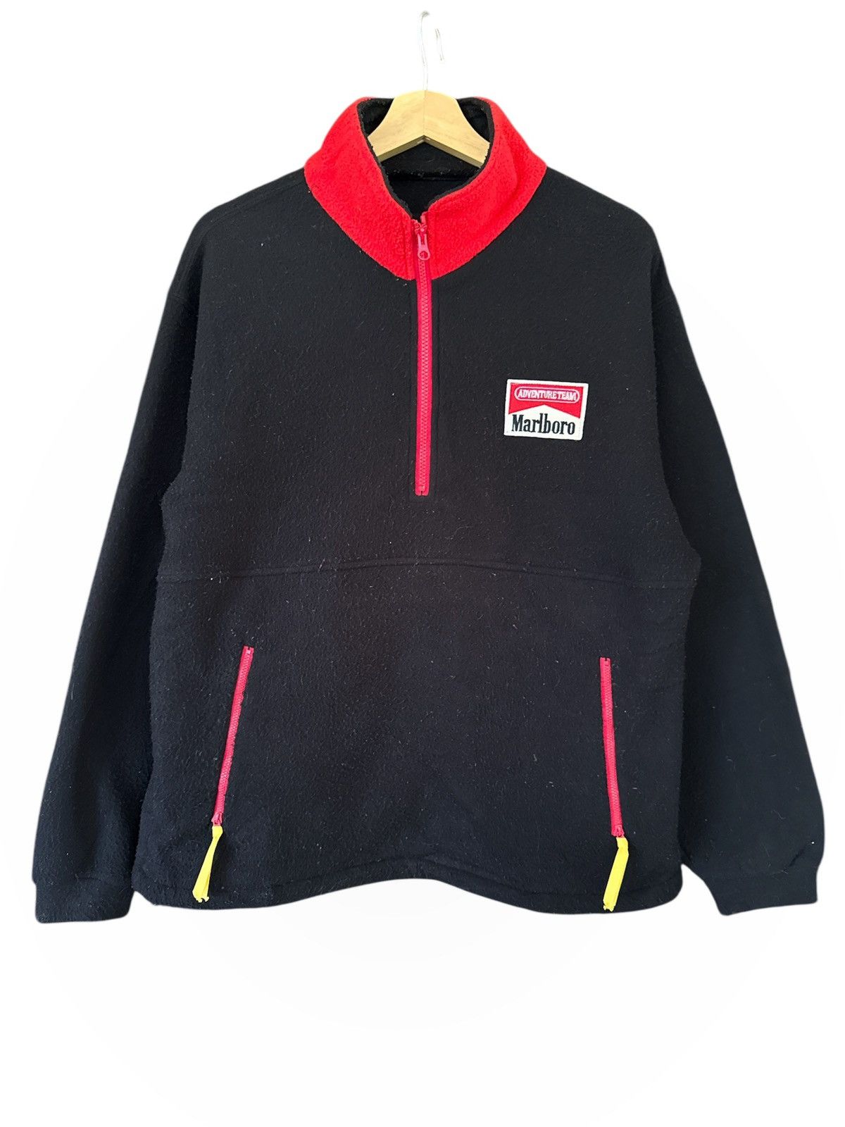 Marlboro Adventure Team × Vintage Vintage Marlboro Fleece Half Zipper Pullover Sweatshirt Size US L / EU 52-54 / 3 - 1 Thumbnail