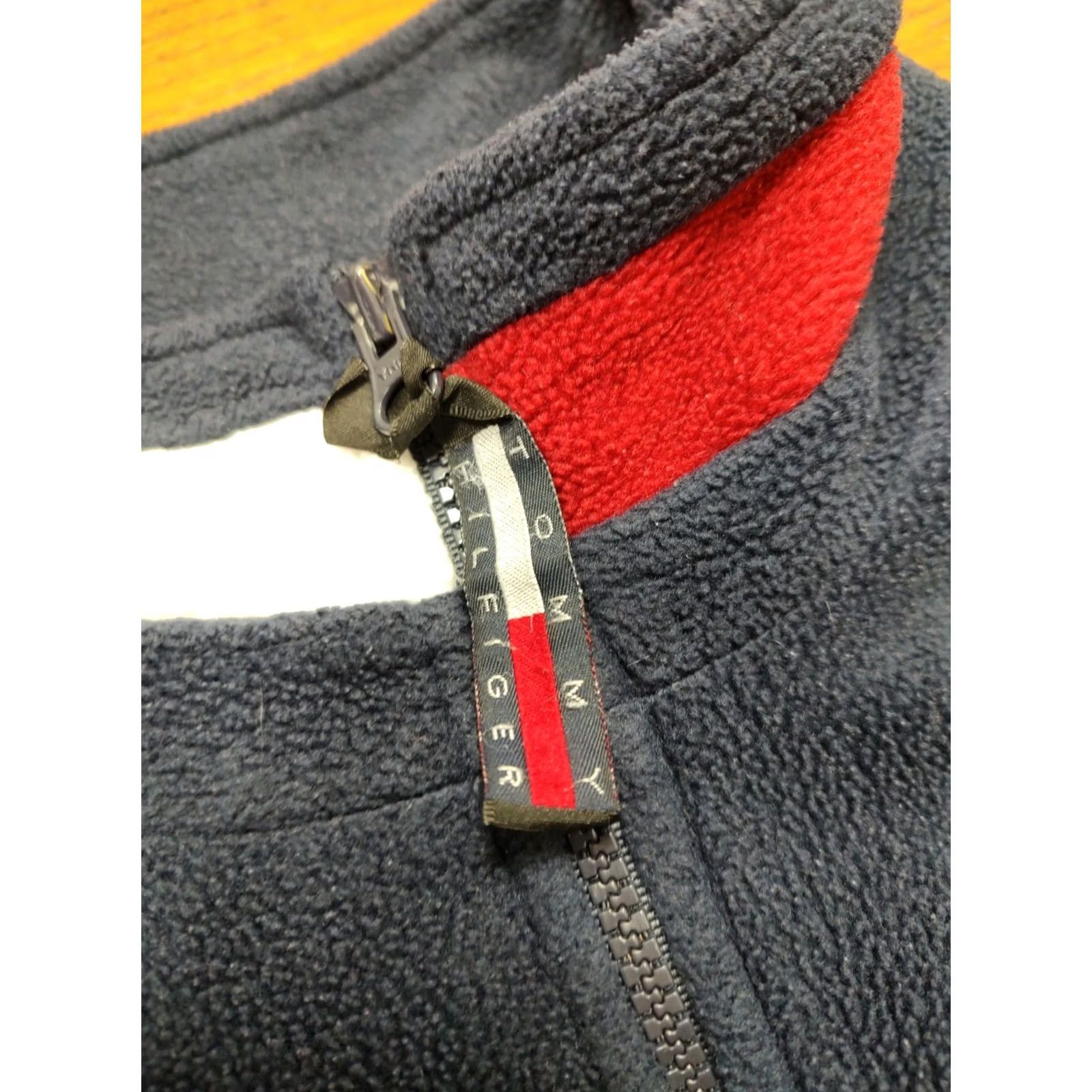 Tommy Hilfiger VINTAGE Tommy Hilfiger Sweater Pullover 1/4 Zip Winter Fleece Navy XL Mens 90s Size US XL / EU 56 / 4 - 4 Thumbnail