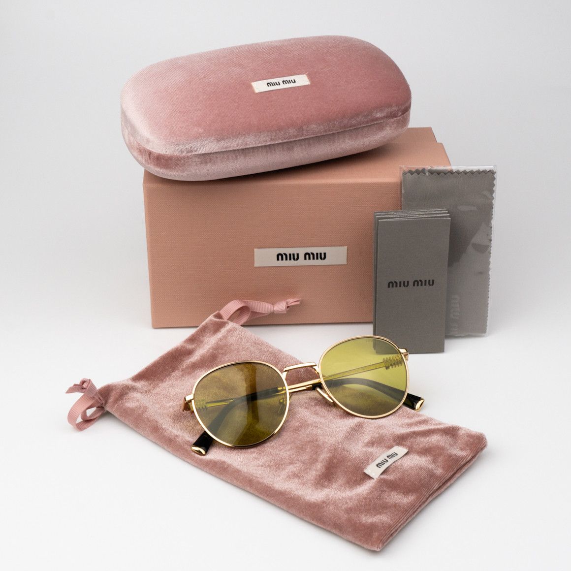 Miu Miu NEW Miu Miu MU55ZS 5AK07O Round Unisex Sunglasses 0MU 55ZS Size ONE SIZE - 12 Thumbnail