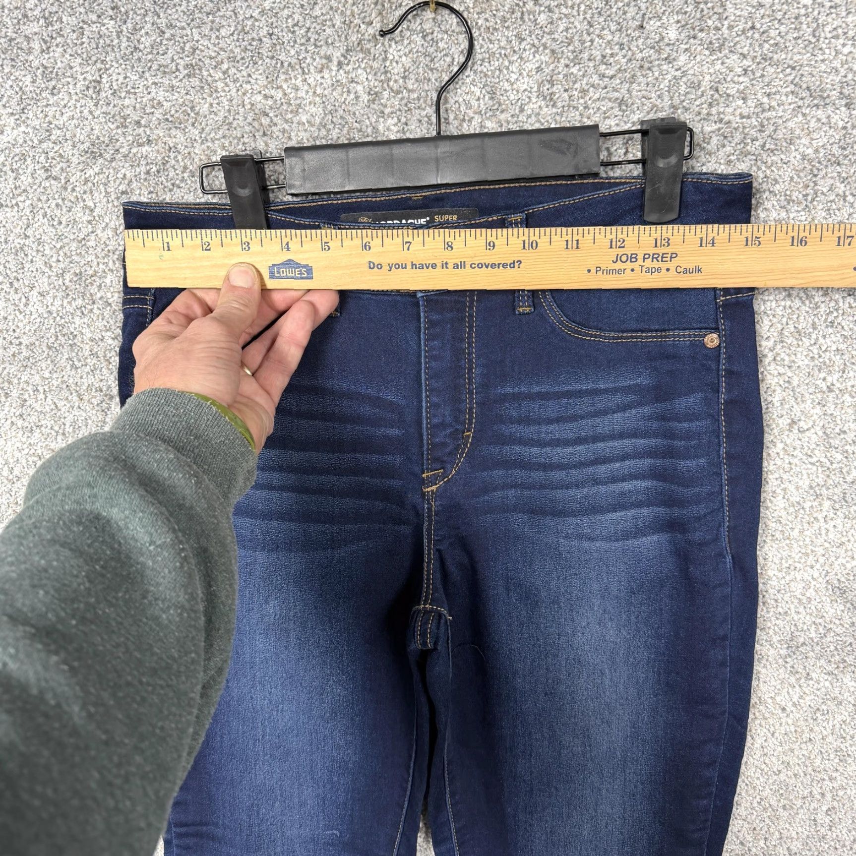 Jordache Jordache Jeans Womens 8 30x29 Dark Blue Denim Super Skinny 5-Pocket Regular Rise Mid Stretch Size 30" / US 8 / IT 44 - 2 Thumbnail