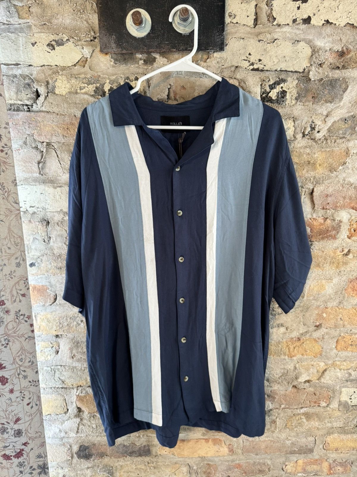 Rolla's Swinger Stripe Bowling Shirt Size US L / EU 52-54 / 3 - 1 Thumbnail