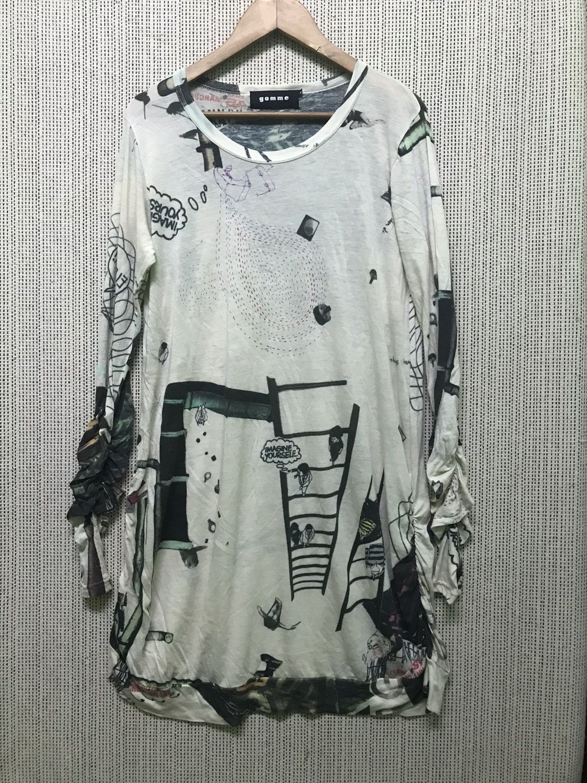 image of Gomme Homme VTG Gomme Imagine Yourself in White, Women's (Size Medium)