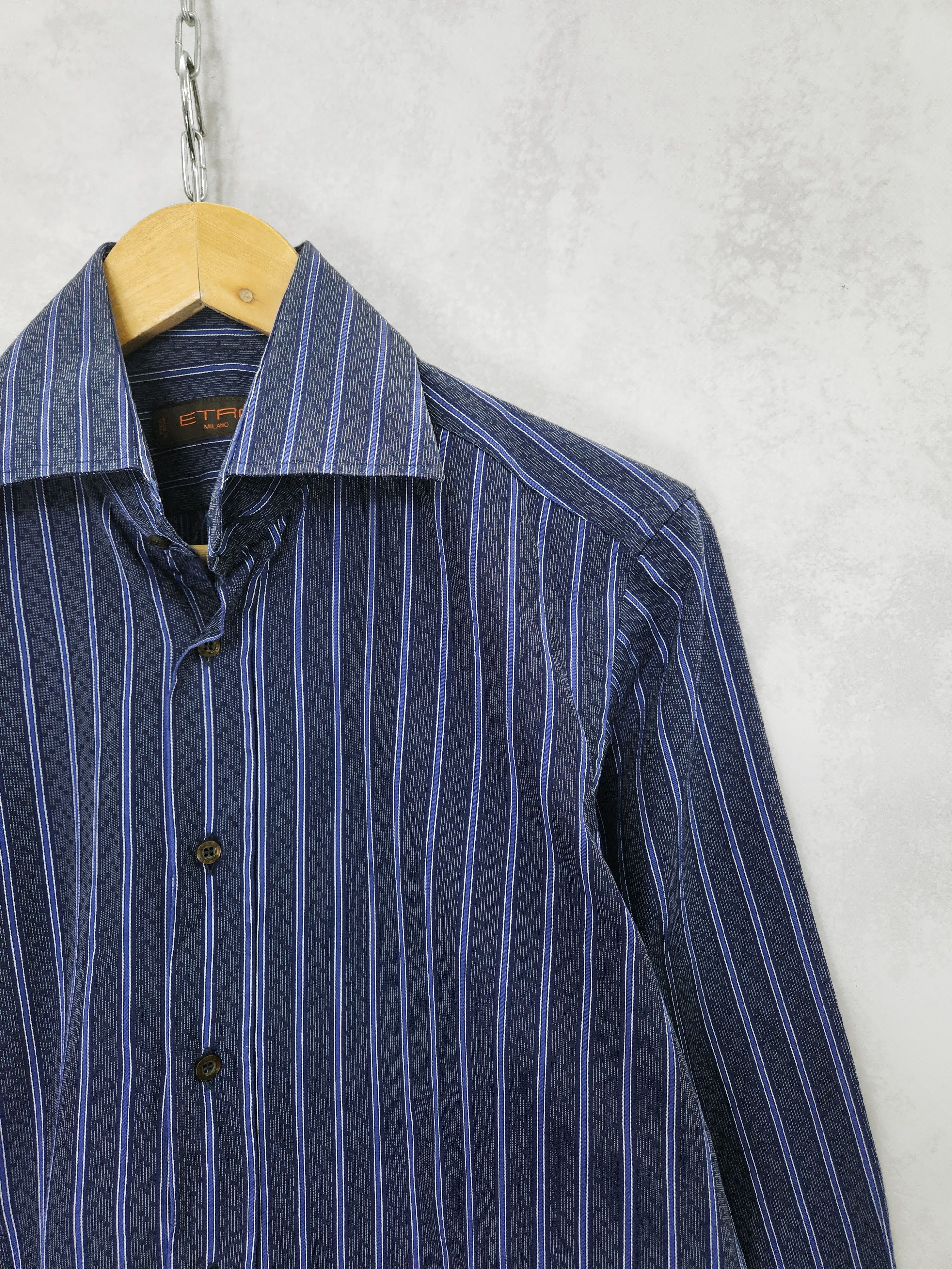 Etro Etro milano stripes cotton button ups shirt size 38 Size US M / EU 48-50 / 2 - 6 Thumbnail