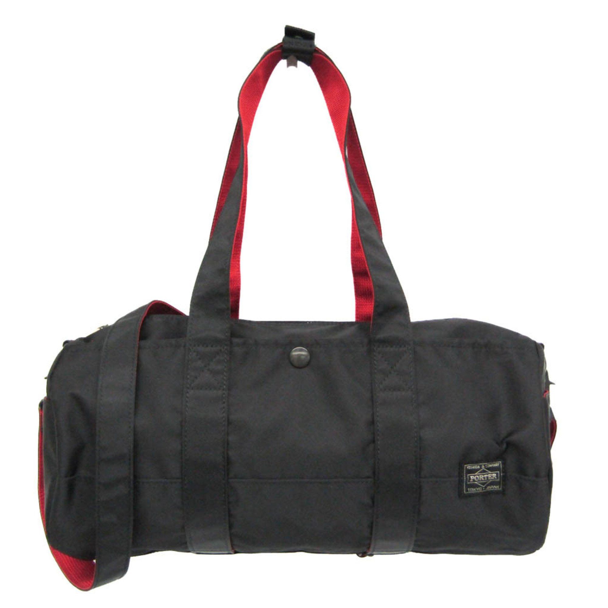 image of Porter L-Fine Men,women Nylon,canvas Handbag,shoulder Bag Black,red Color, Women's