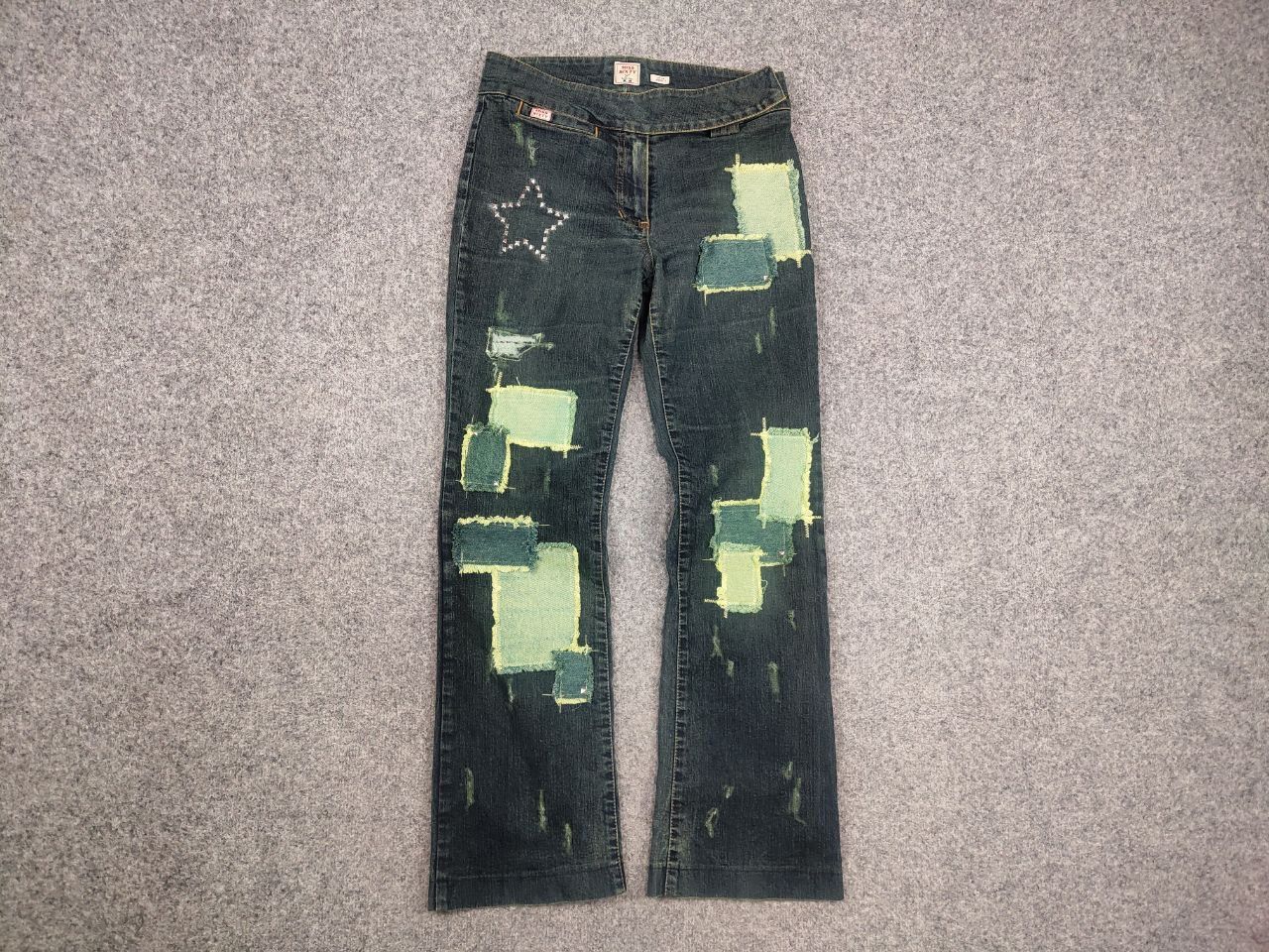 Miss Sixty Vintage Miss Sixty roxy Low Rise Flared patchwork Jeans Y2K Size 31" - 7 Thumbnail