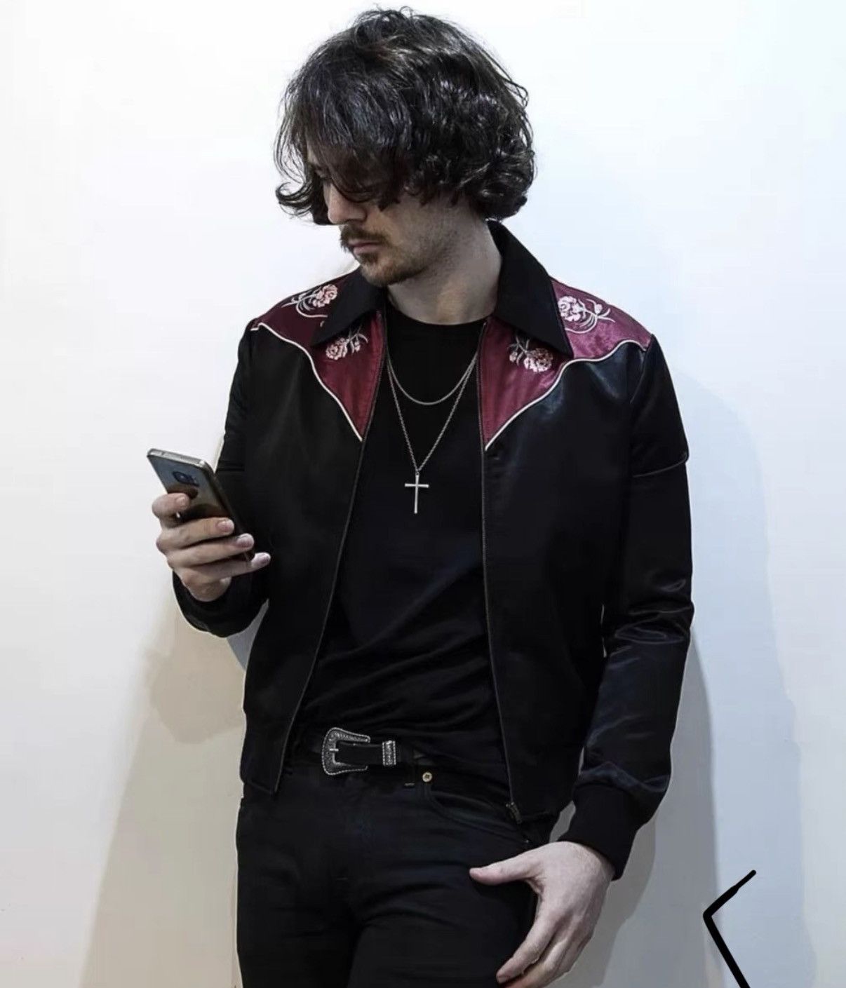Saint Laurent Paris Saint Laurent (SLP) 16FW Embroidered Floral Varsity Jacket Size US M / EU 48-50 / 2 - 9 Thumbnail