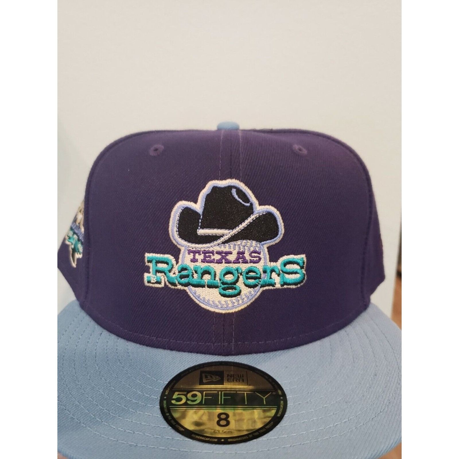 New Era Texas Rangers Hat Cap 40th Ann Purple 59Fifty Size 8 New Era Size ONE SIZE - 1 Thumbnail