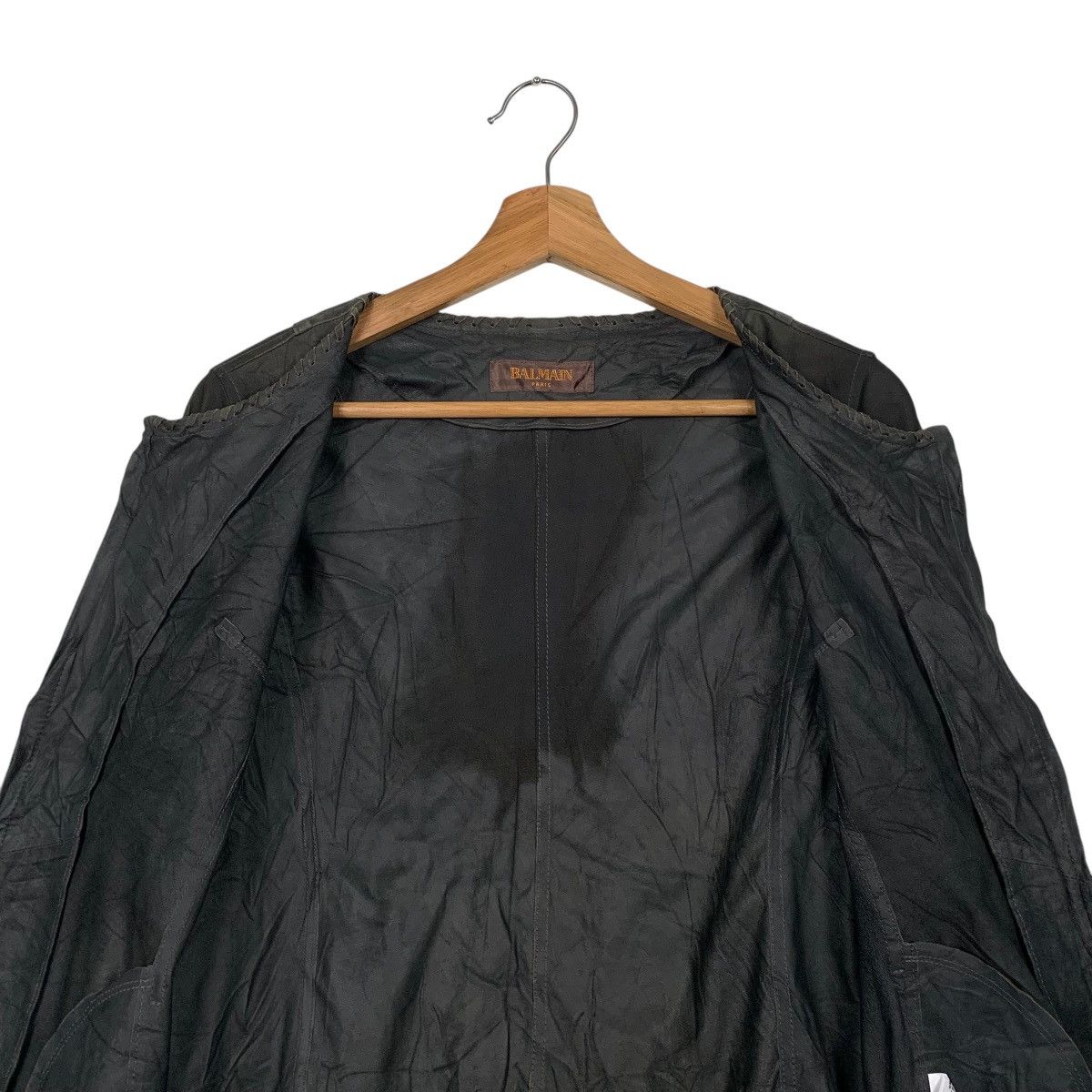 Japanese Brand Balmain Paris Leather Jacket Size M / US 6-8 / IT 42-44 - 12 Thumbnail