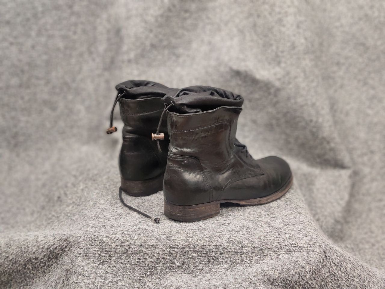 Vintage Vintage Guidi Style lace up Black Leather ankle Boots Size US 6 / IT 36 - 14 Thumbnail