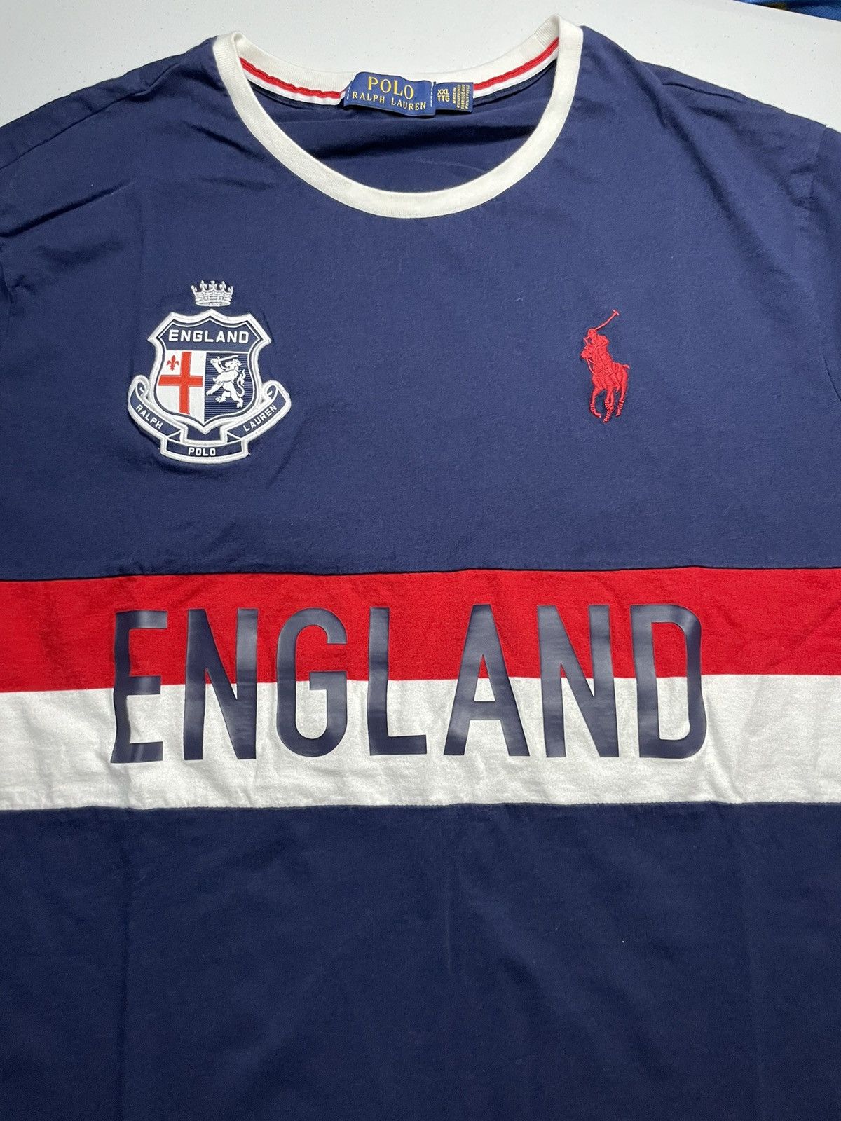Polo Ralph Lauren Polo RALPH LAUREN ENGLAND Embroidered Crest Size US XXL / EU 58 / 5 - 1 Thumbnail